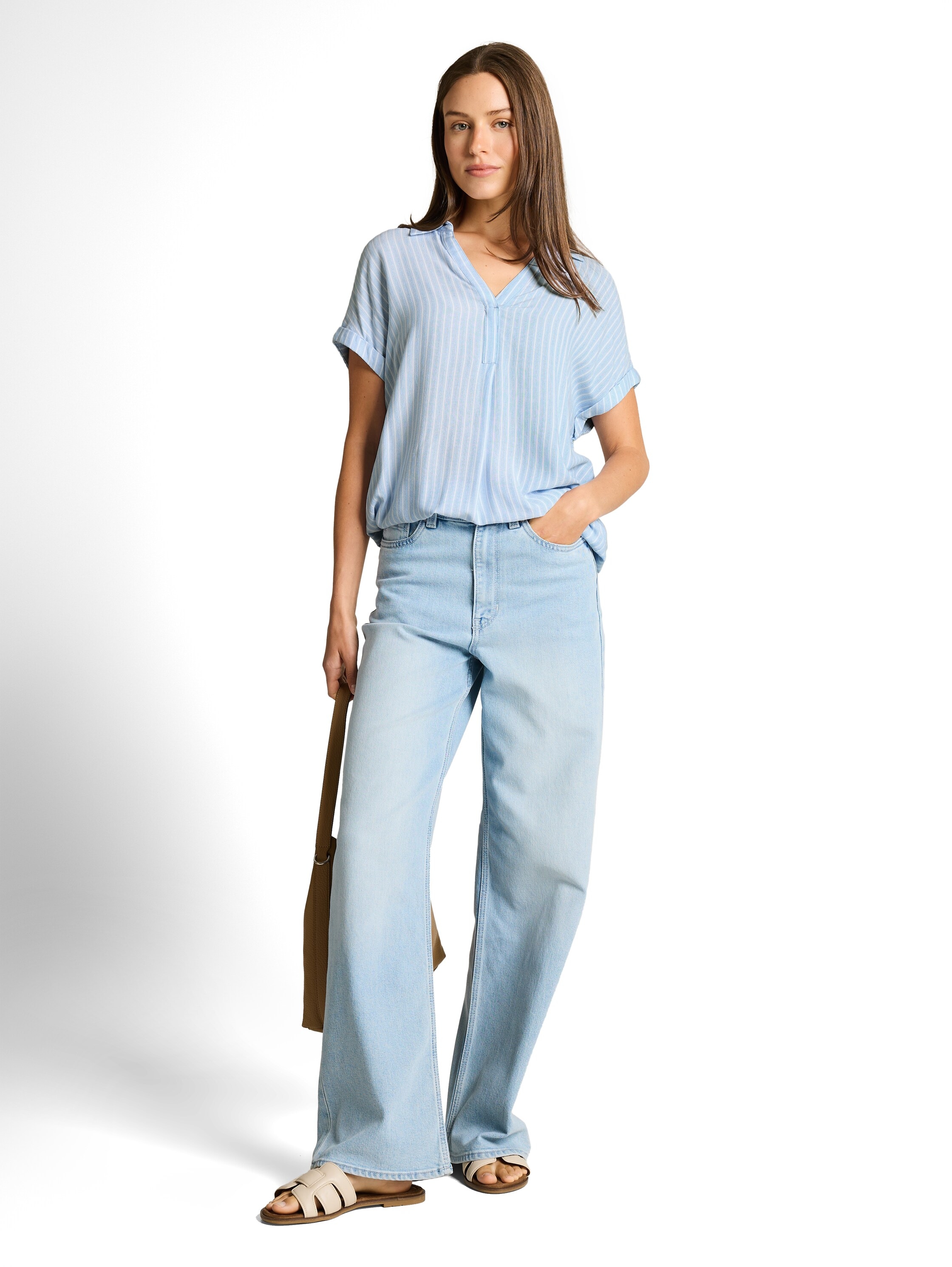 TOM TAILOR Klassische Bluse »Loose« mit Streifen Muster
