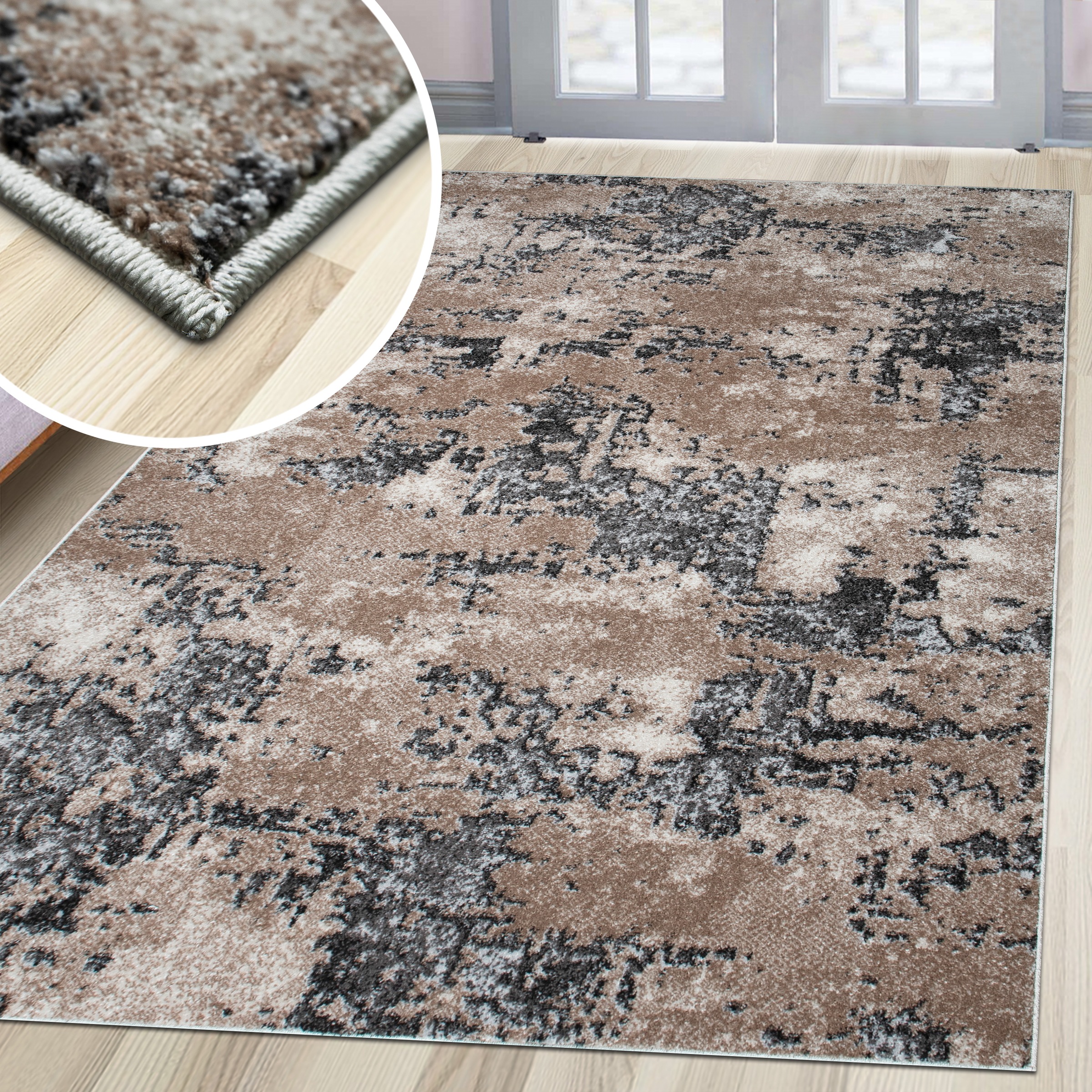 GOODproduct Teppich »Janory, Marmor-Optik« rechteckig 9 mm Höhe mit besonders weichem Flor, Kurzflor, modernes Design