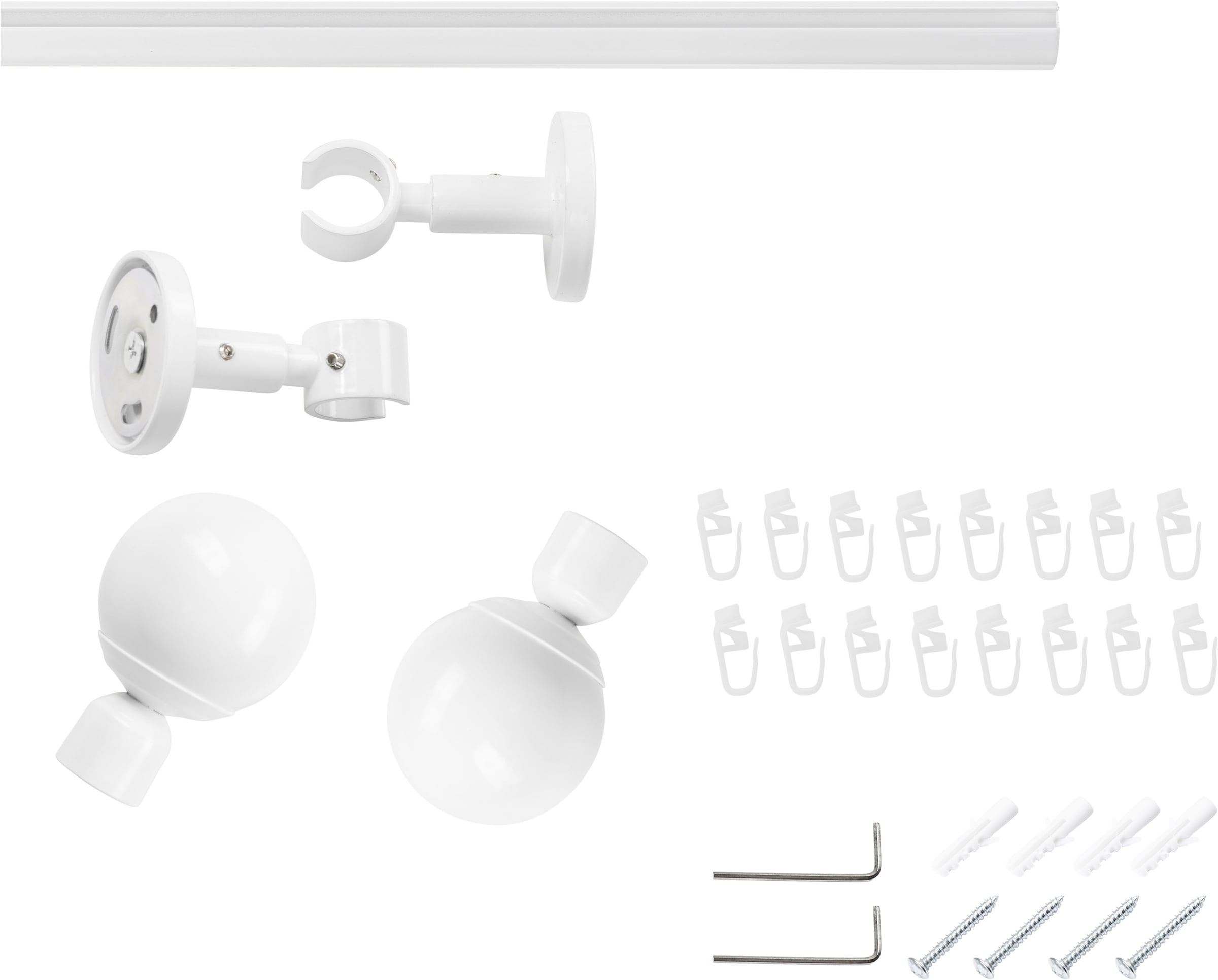 SN DECO GROUP Tringle à rideaux »Gardinenstange Innenlauf Reims Ø 19 mm, 1-läufig, Fixmass, verschraubt« Ø 19 mm Fixmass;kürzbar