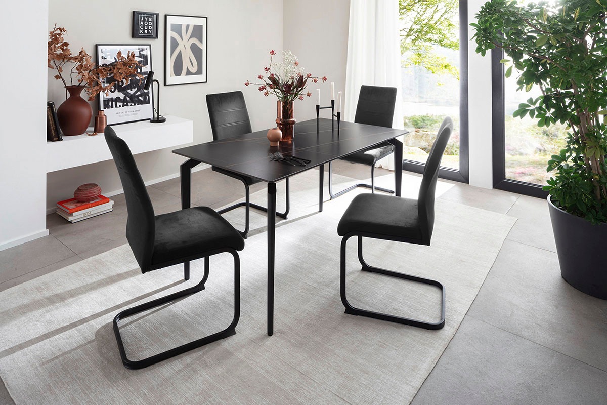 MCA furniture Freischwinger »MCA TICINO Schwingstuhl« () (4er-Set), Schwingstühle, Schwinger, Komfortsitzhöhe von ca. 48 cm