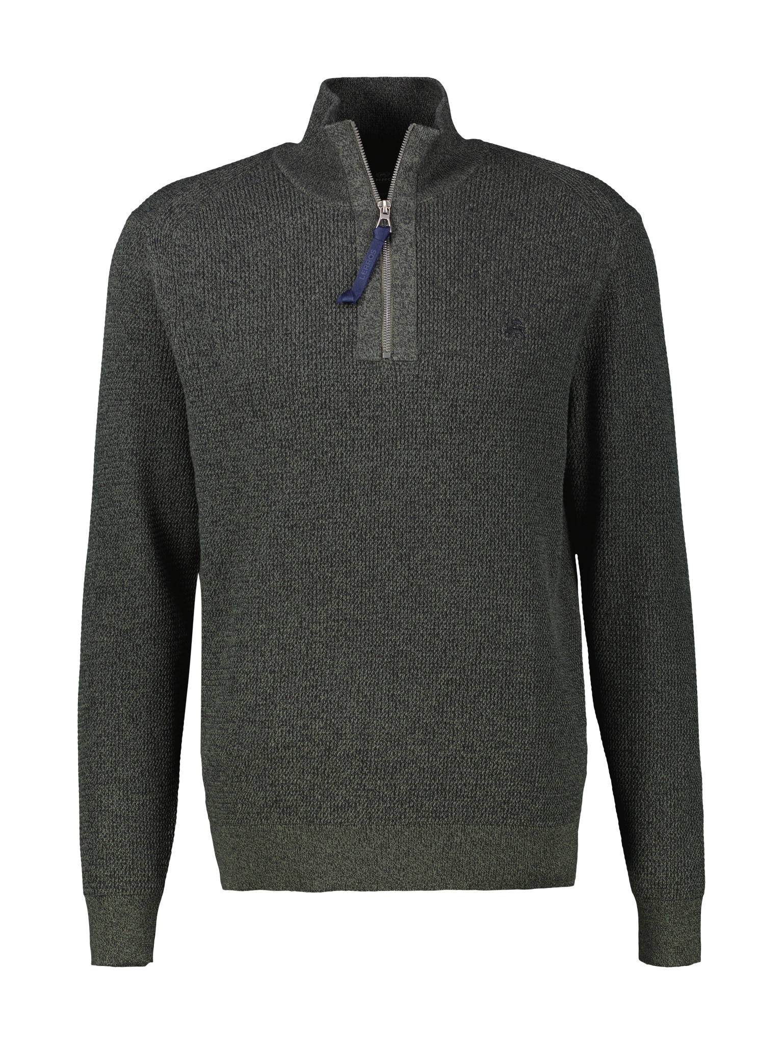 LERROS Strickpullover mit Troyer-Reissverschluss, Stehkragen