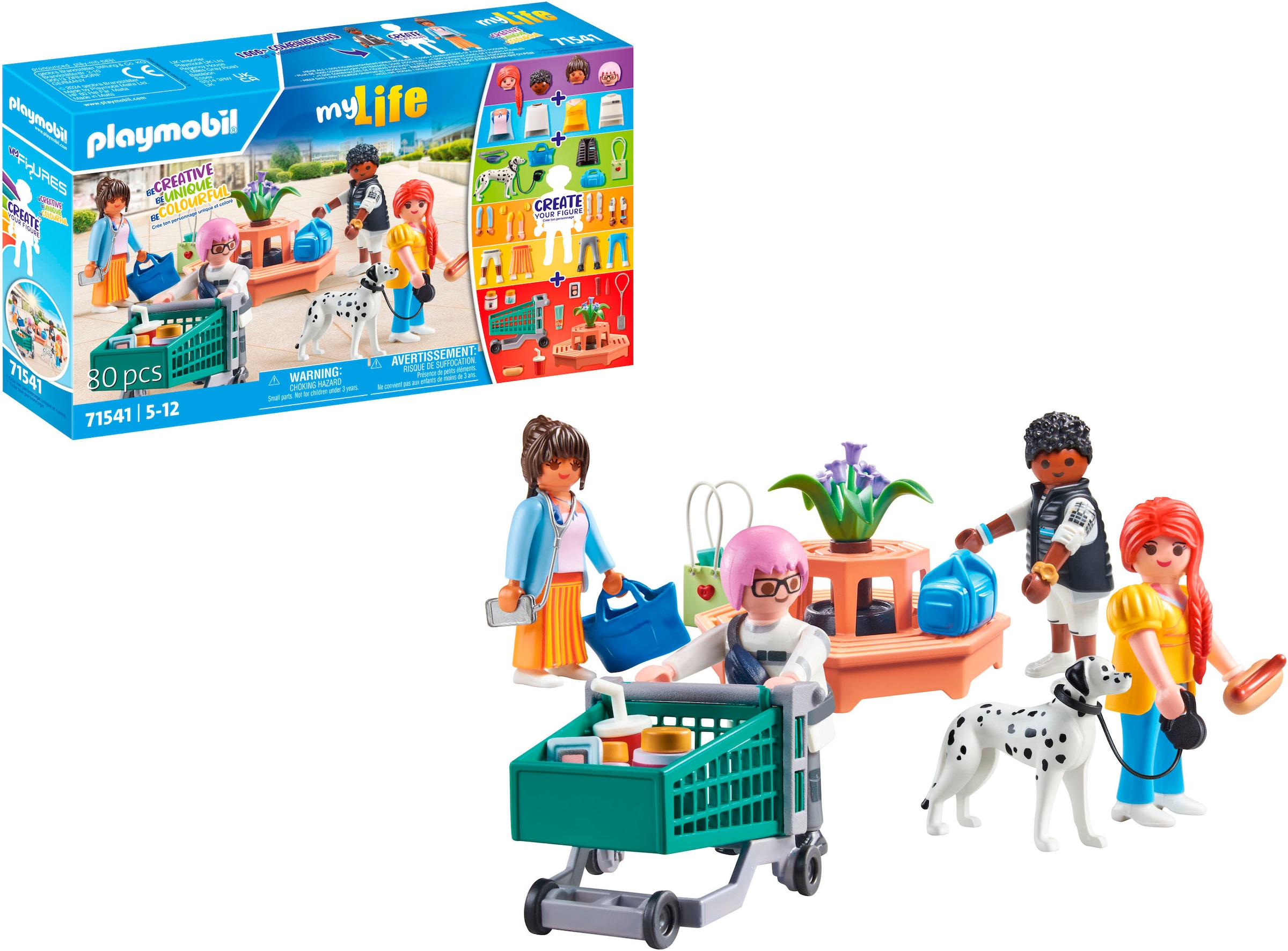 Playmobil® Konstruktions-Spielset »My Figures: Shopping (71541), My Life« Made in Europe