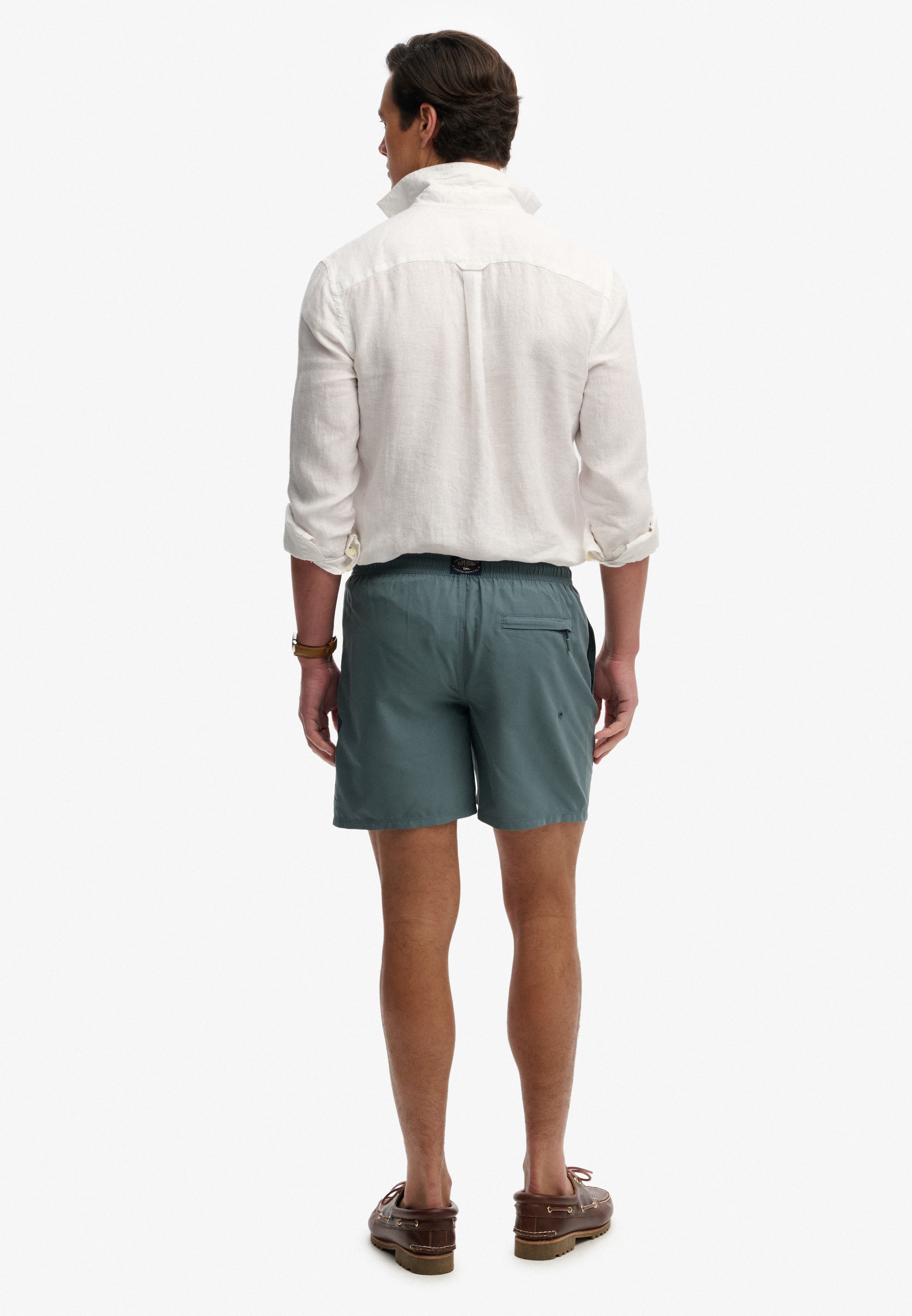 Superdry Short de bain »PRINTED LOGO 16 SWIM SHORT« coupe mode, design uni, en polyester, facile d'entretien