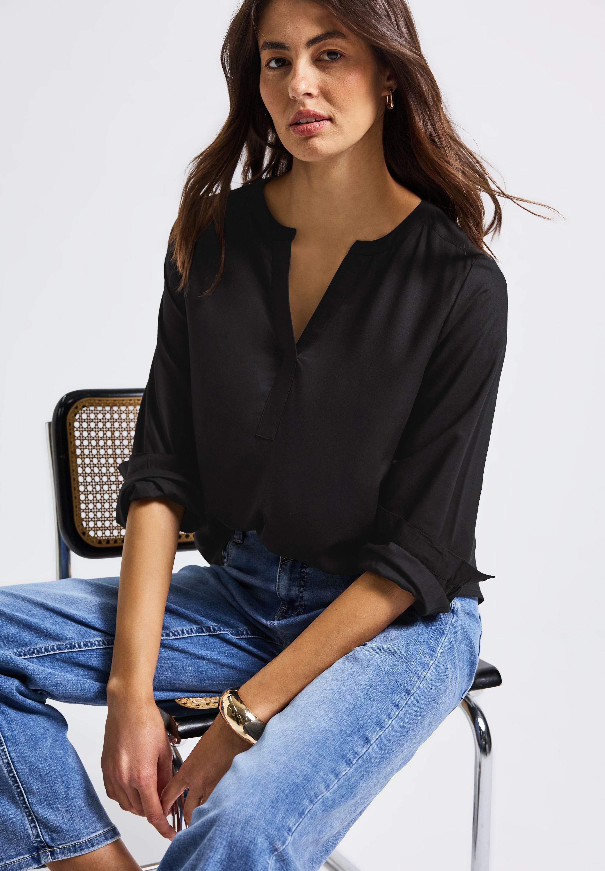 STREET ONE Blouse à manches longues , im Tunika-Stil
