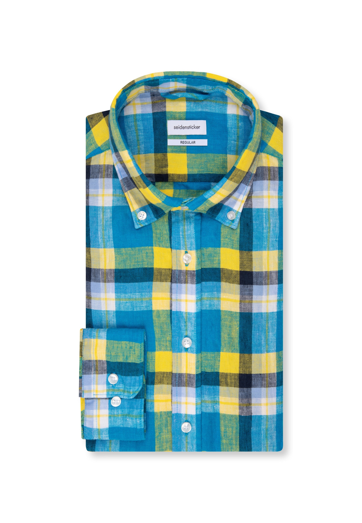 seidensticker Chemise d'affaires »Regular« Regular 1/1 Button-Down-Kragen Karo