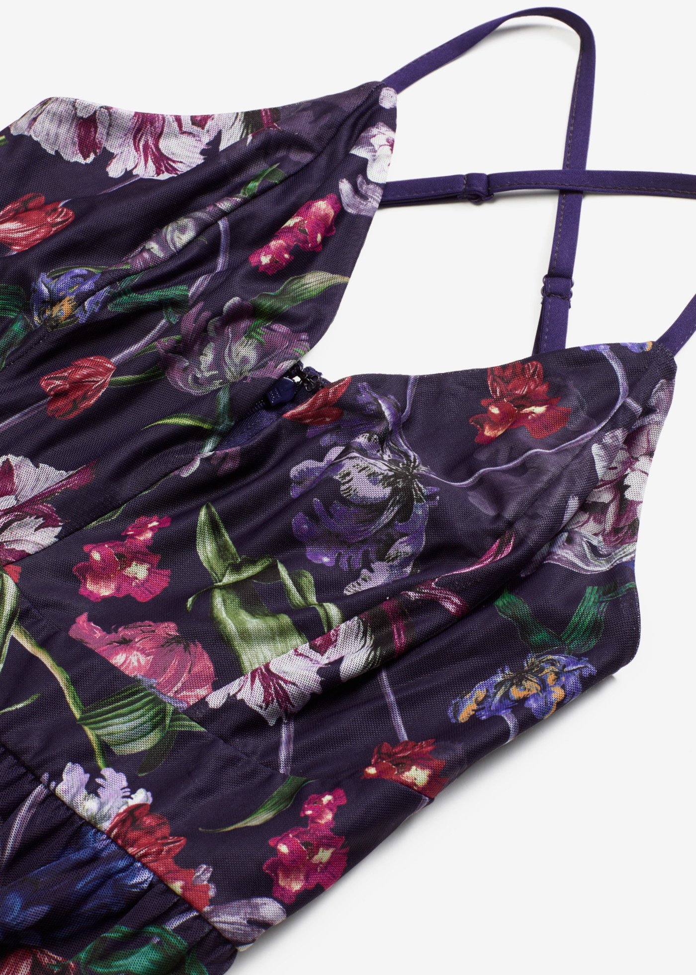 bonprix Maxi robe mit feinem Tüll, Slim Fit Passform