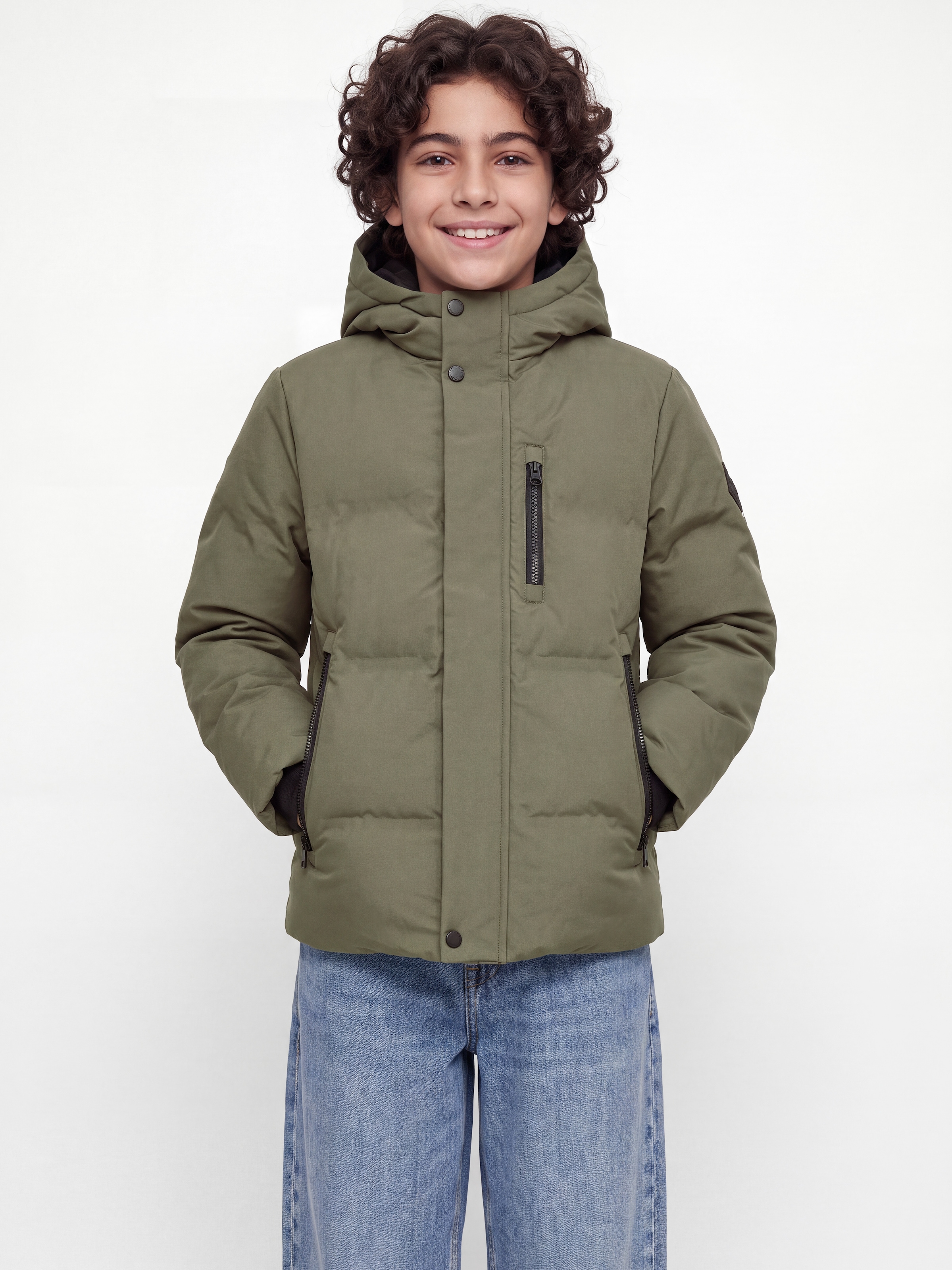 Jack & Jones Junior Steppjacke »JCOTRACE ALPHA PUFFER JACKET JNR« mit Kapuze Kunstfaser, normal geschnitten