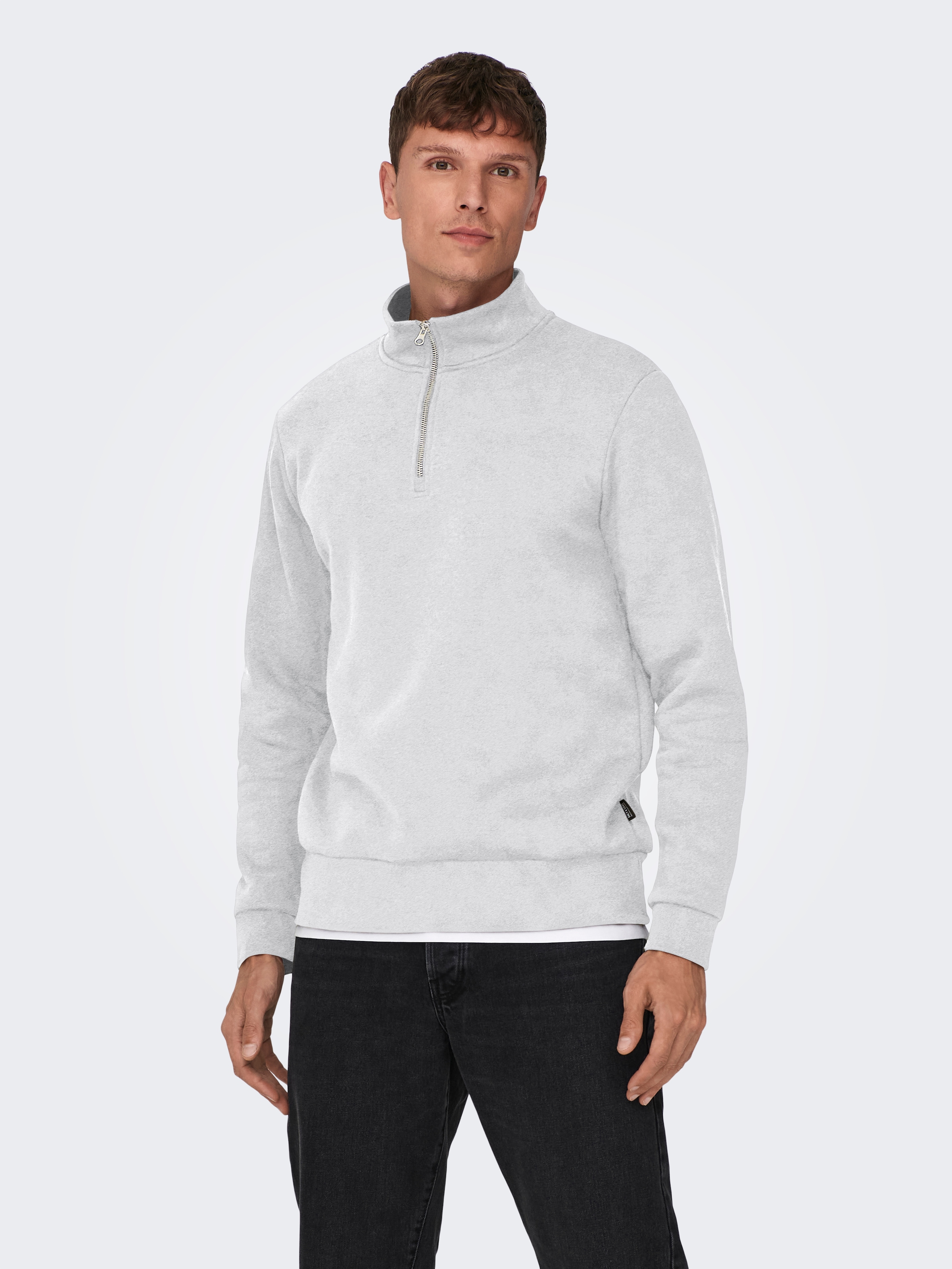 ONLY & SONS Sweatshirt »ONSCERES HALF ZIP SWEAT«, Baumwollmischung, regular fit
