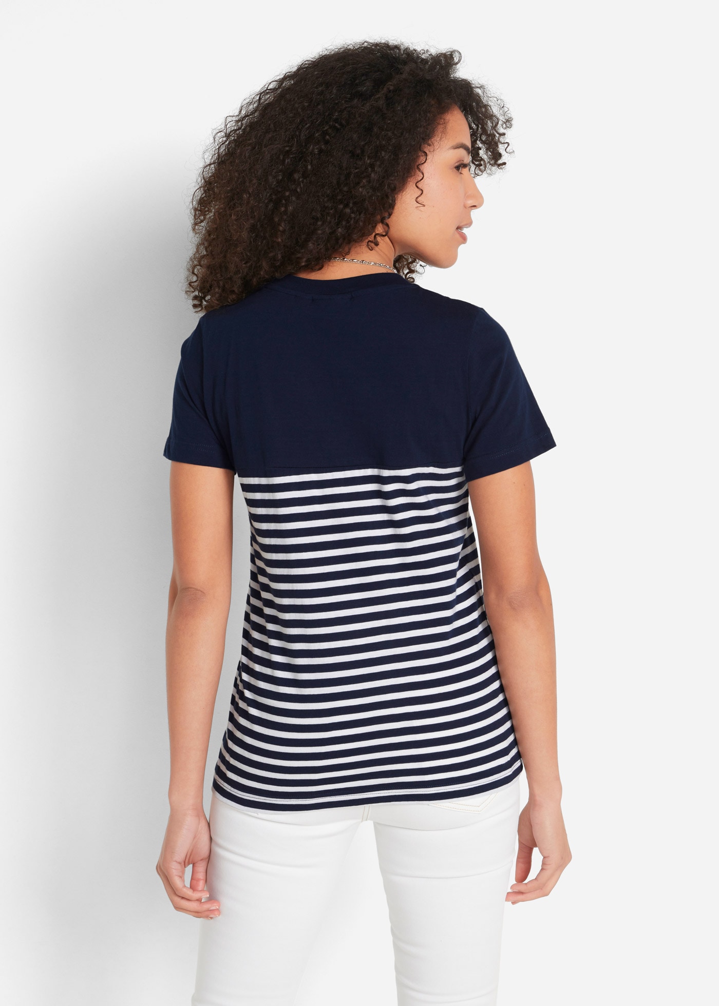 bonprix T-shirt lockere Passform, Kurzarm-Design, mit Rundhalsausschnitt