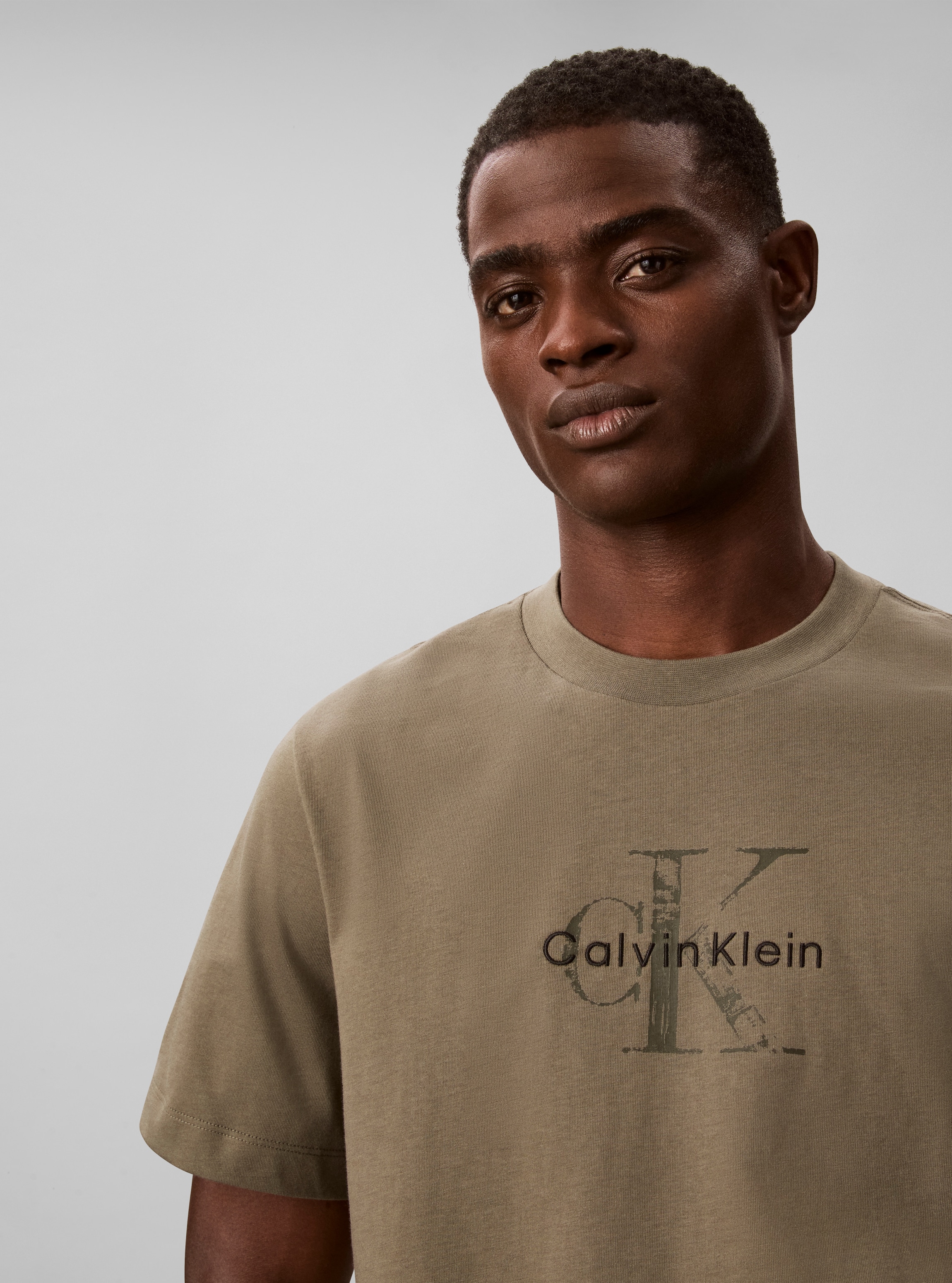Calvin Klein Jeans T-shirt Col rond, coupe Regular Fit, logo imprimé