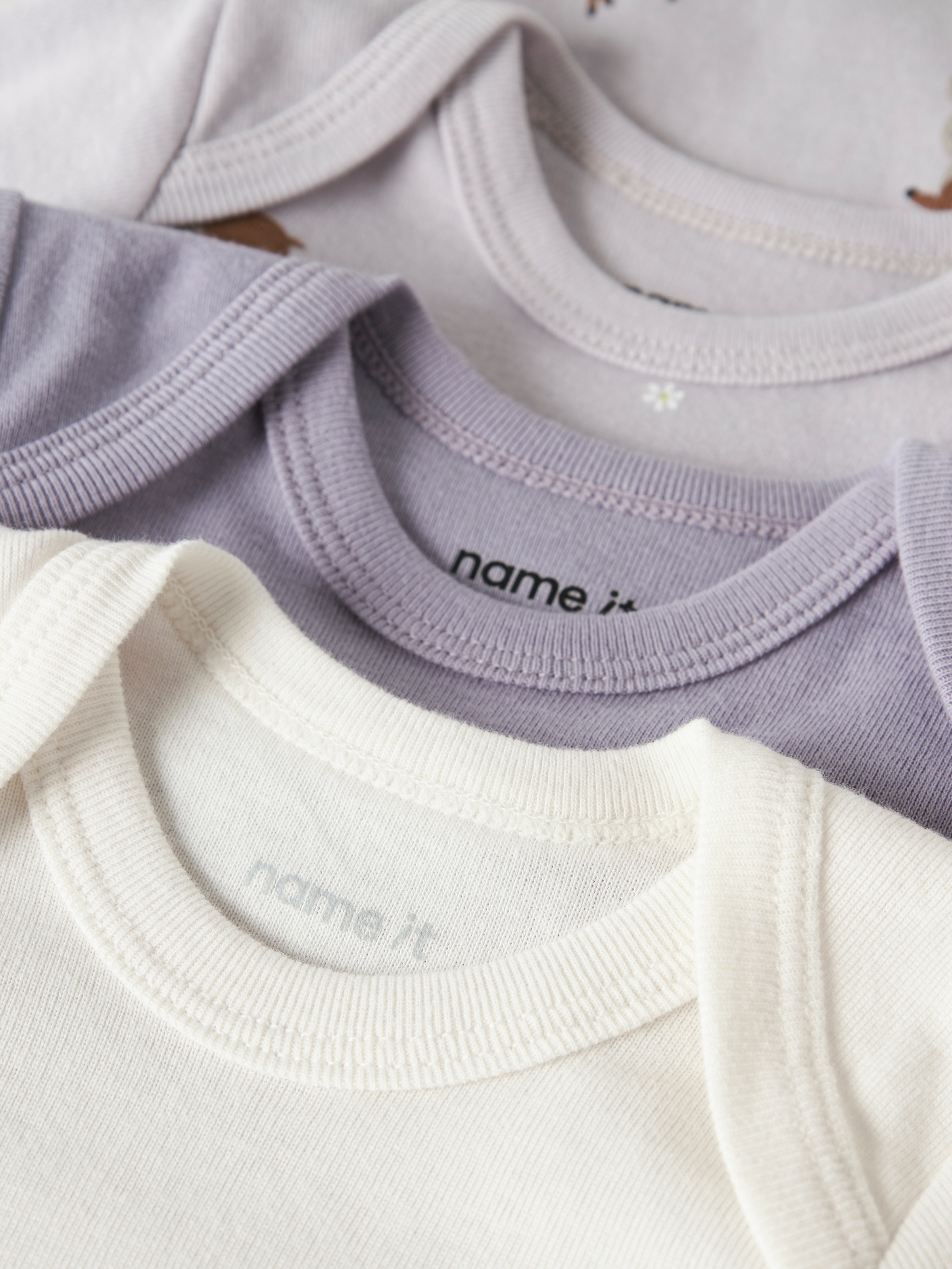 Name It Langarmbody »NBFBODY 3P LS LILAC MARBLE DEER NOOS« Packung, 3 tlg.