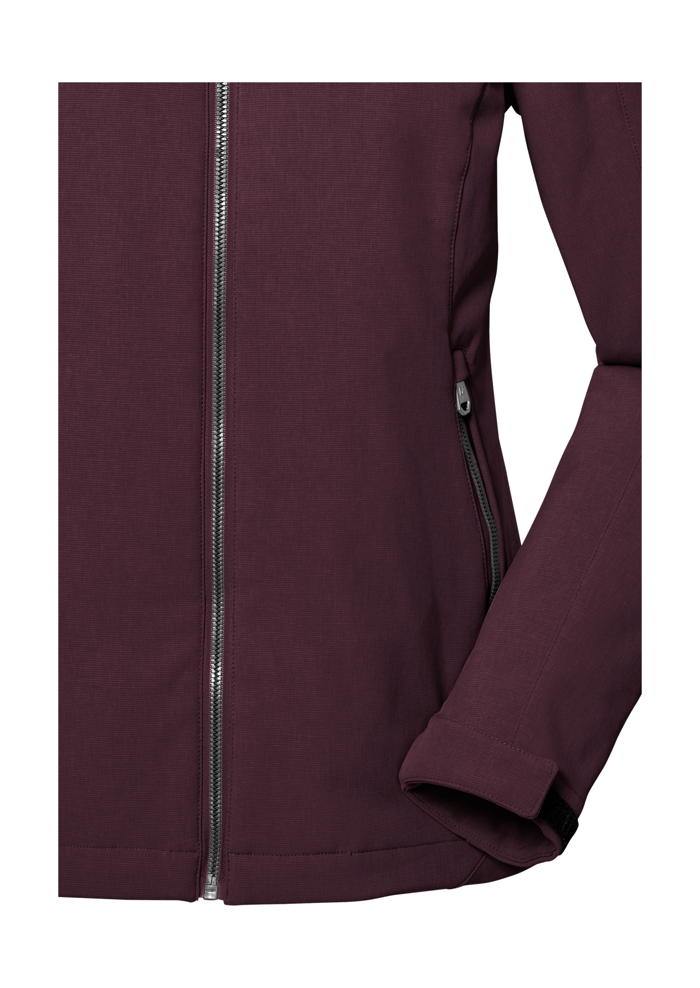 Killtec Softshelljacke »Damen Softshelljacke« Wasserabweisende, winddichte Softshelljacke mit abnehmbarer Kapuze