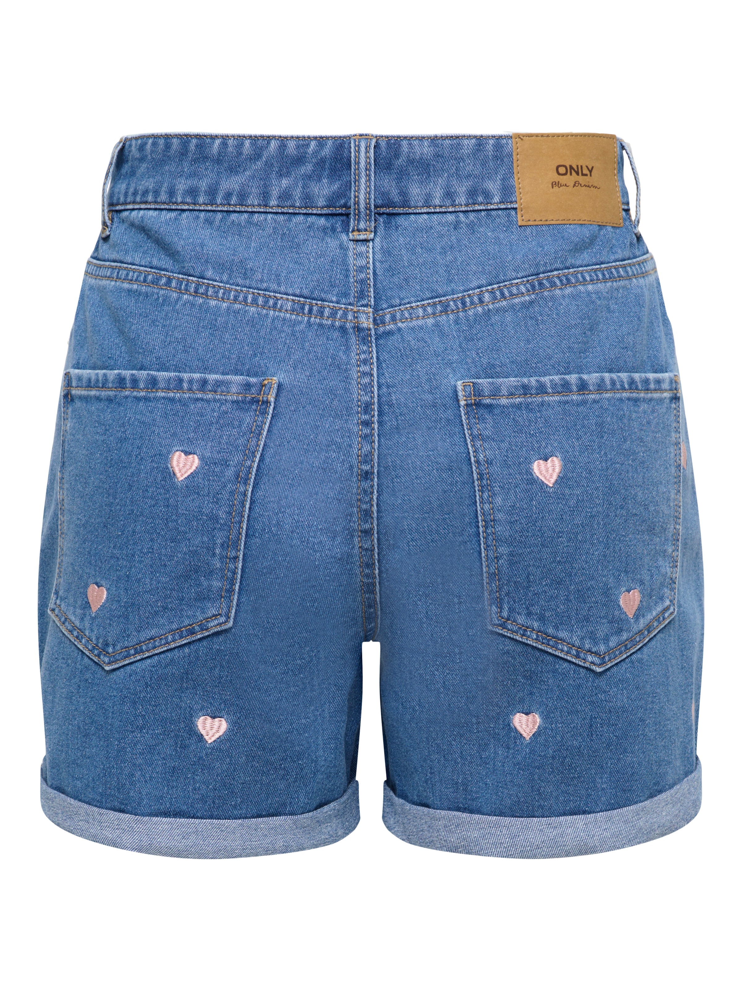 ONLY Short en jean »ONLVEGA HW EMBROIDERY DNM SHORTS GUANOOS« coton, taille haute