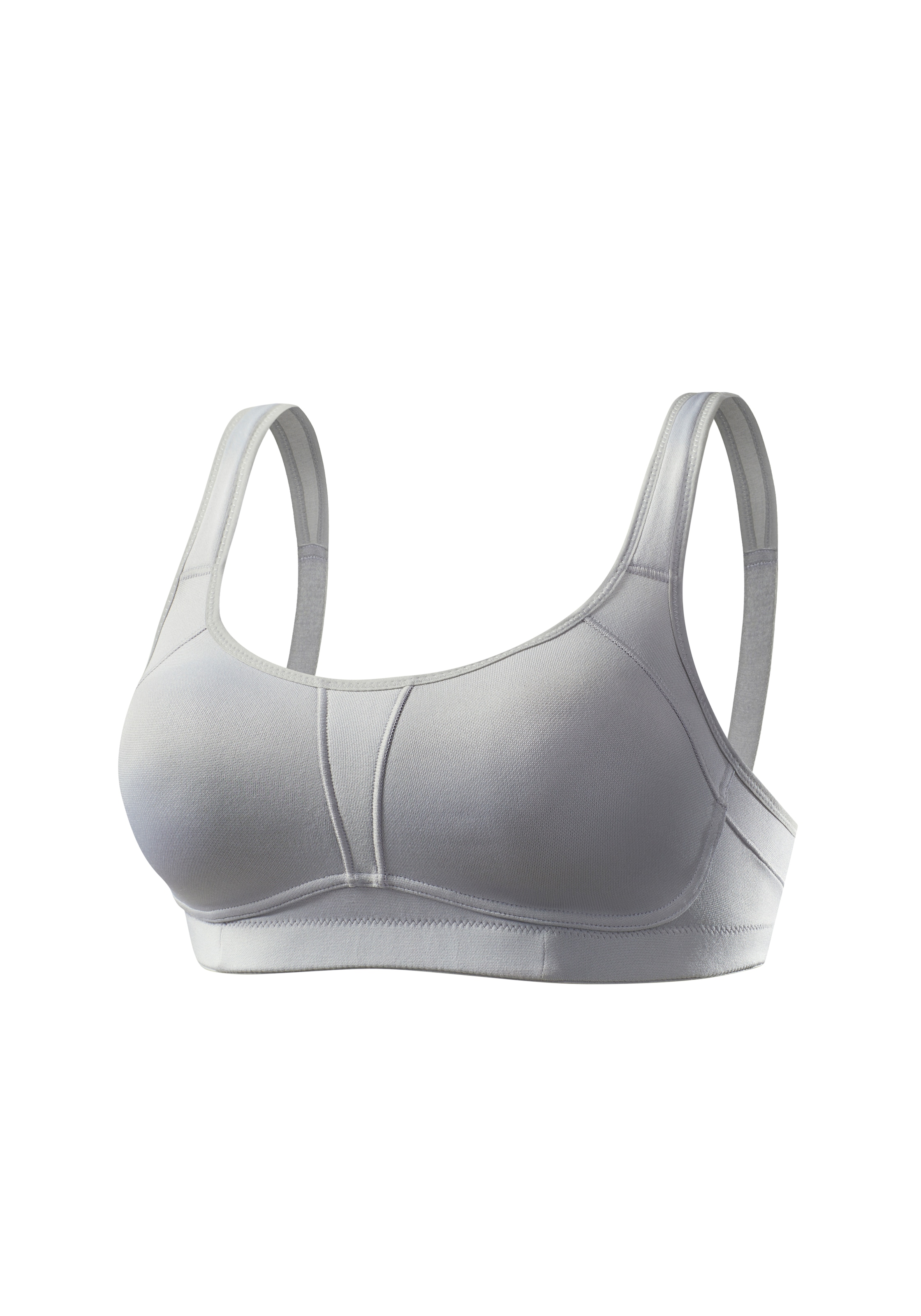 LASCANA ACTIVE Sport-BH »ohne Bügel aus COOLMAX-Material« mit breiten, leicht wattierten Trägern, grosse Grössen, starker Halt