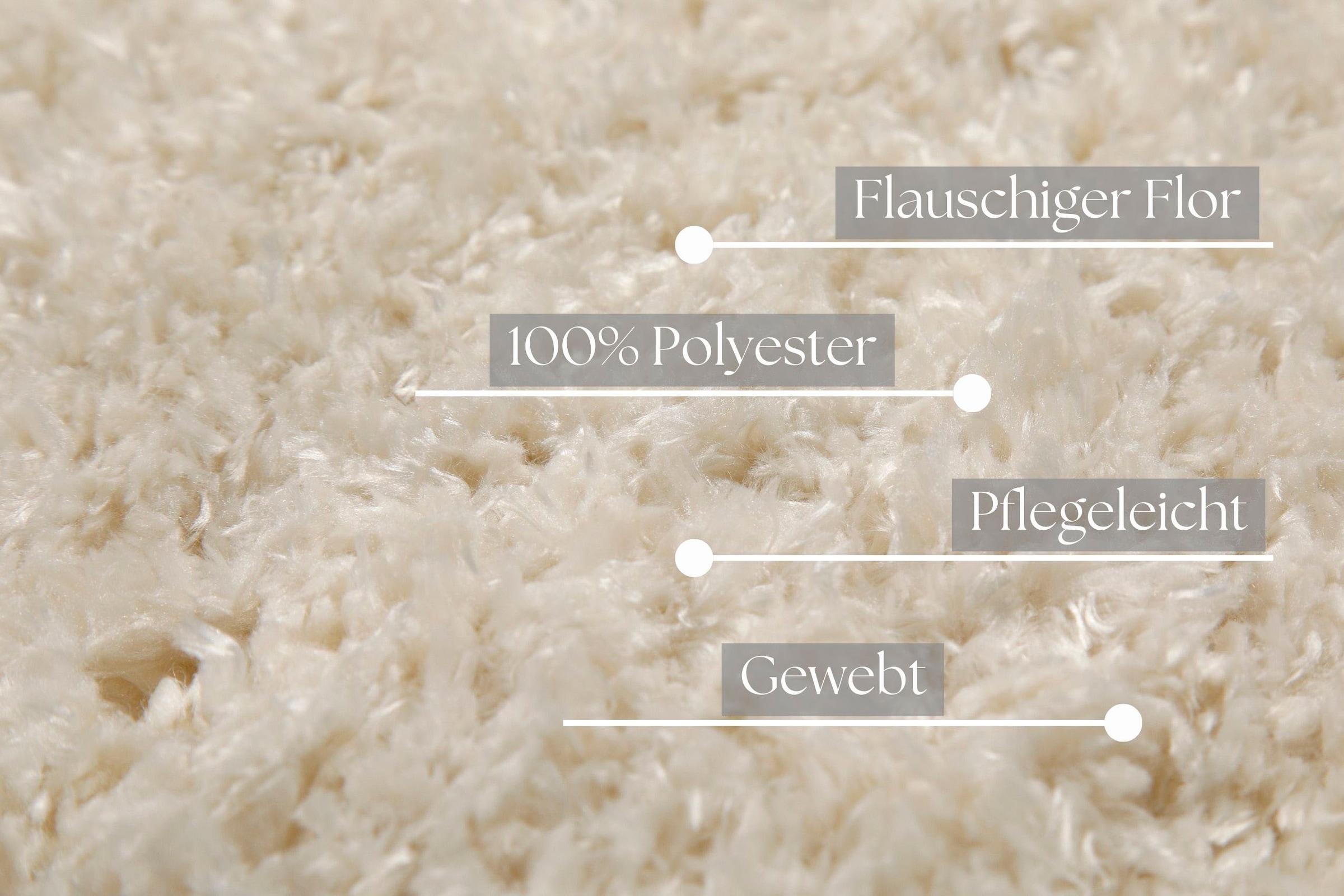 GOODproduct Hochflor-Teppich »Saul« rechteckig 50 mm Höhe dichter weicher Langflor, mit Glanz, Shaggy, uni farben, Wohnzimmer