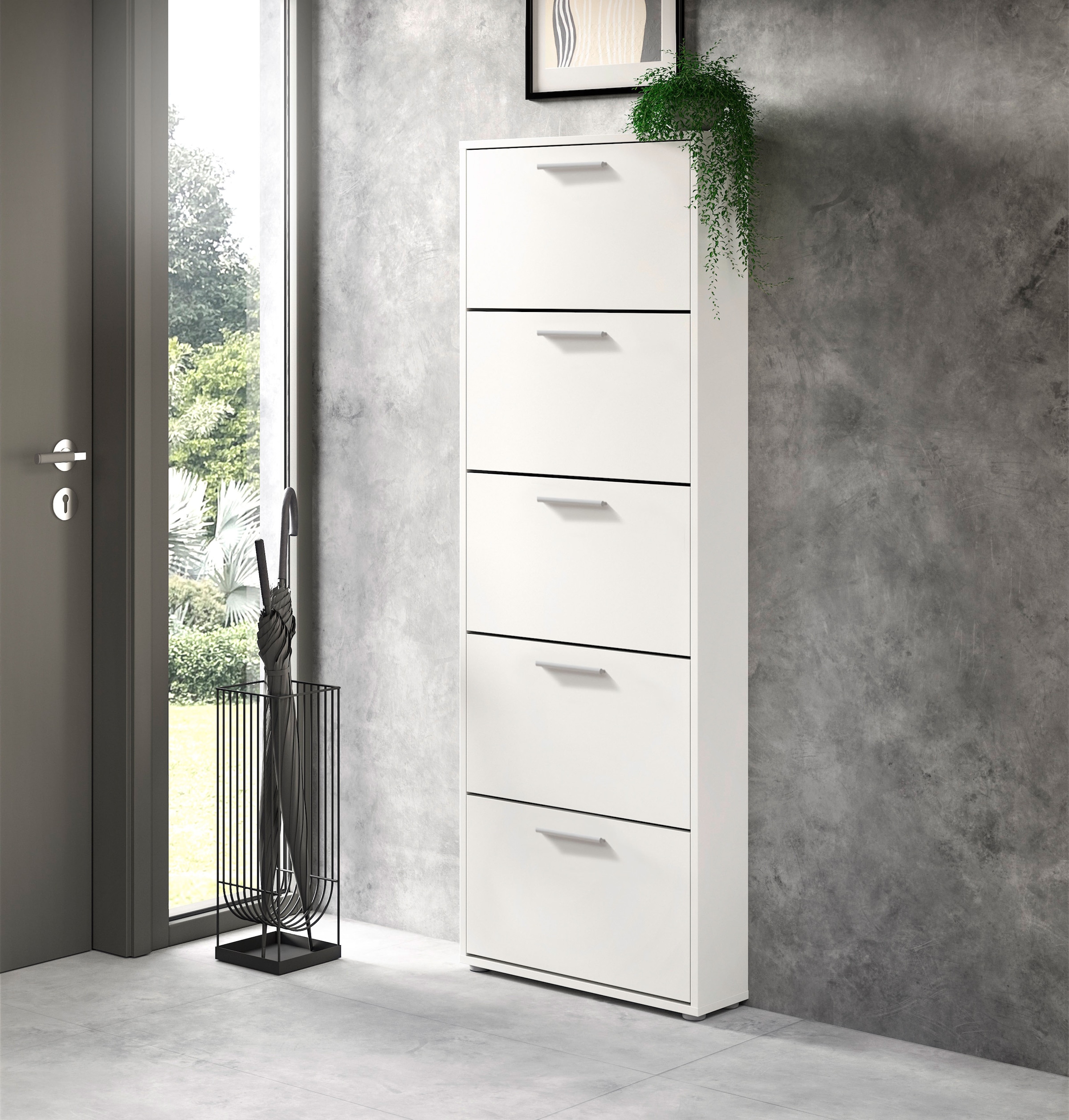 HBZ Schuhkommode »Sam Schuhkipper, Schuhschrank BxHxT 59x169x17 cm« 1 Stk. tlg. mit 5 Klappen