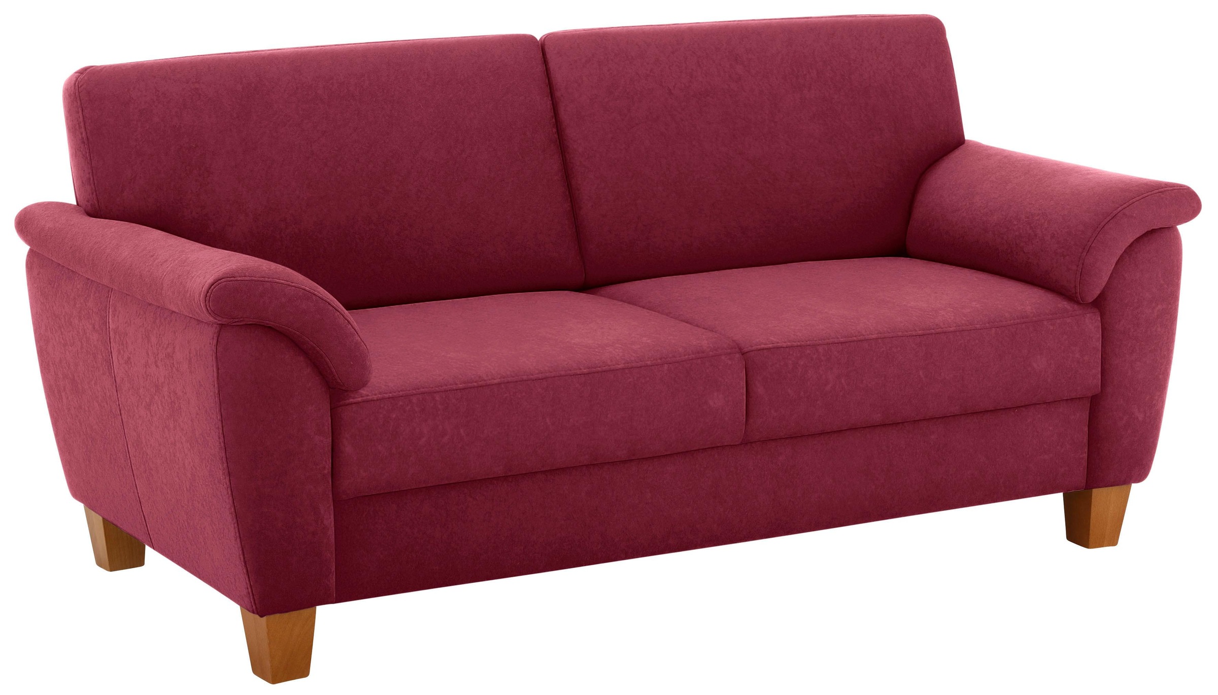 Home affaire 3-Sitzer »Alta« mit Federkern und Kontrastnaht, Füsse Buche eichefarben