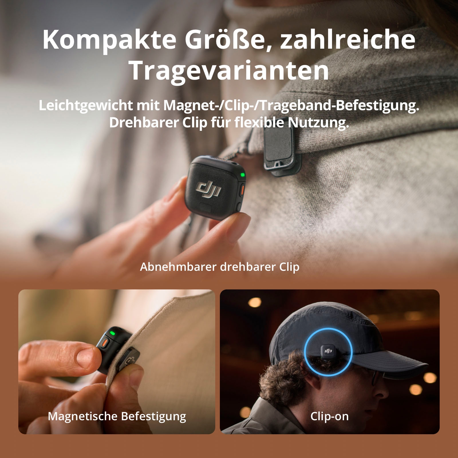 DJI Microphone de streaming »MIC 3  (1 Sender + 1 Empfänger)«