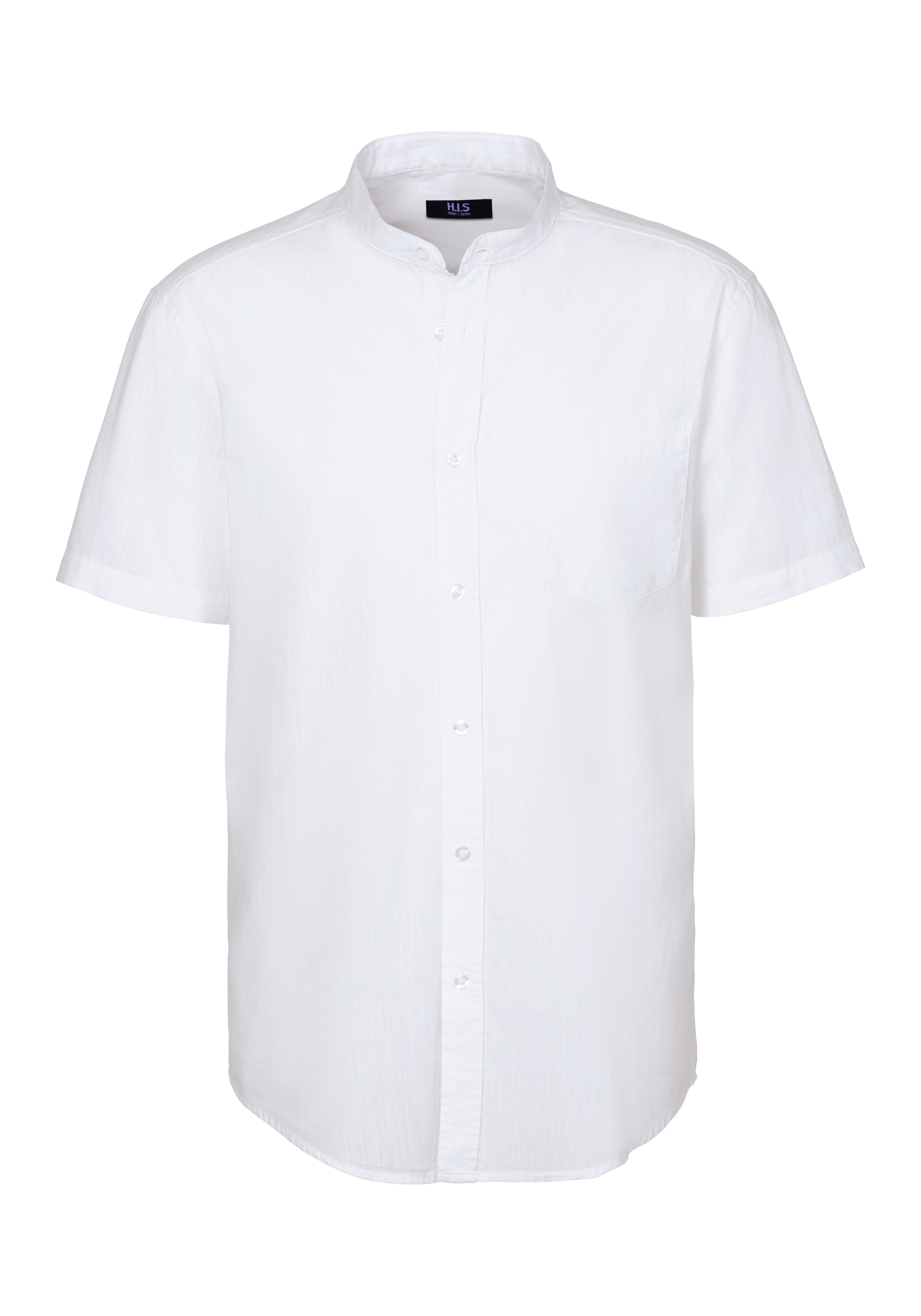 H.I.S Chemise à manches courtes »- Freizeithemd mit Strukturoptik, bis Grösse 5XL« coupe régulière, chemise col montant avec poche poitrine, coton pur