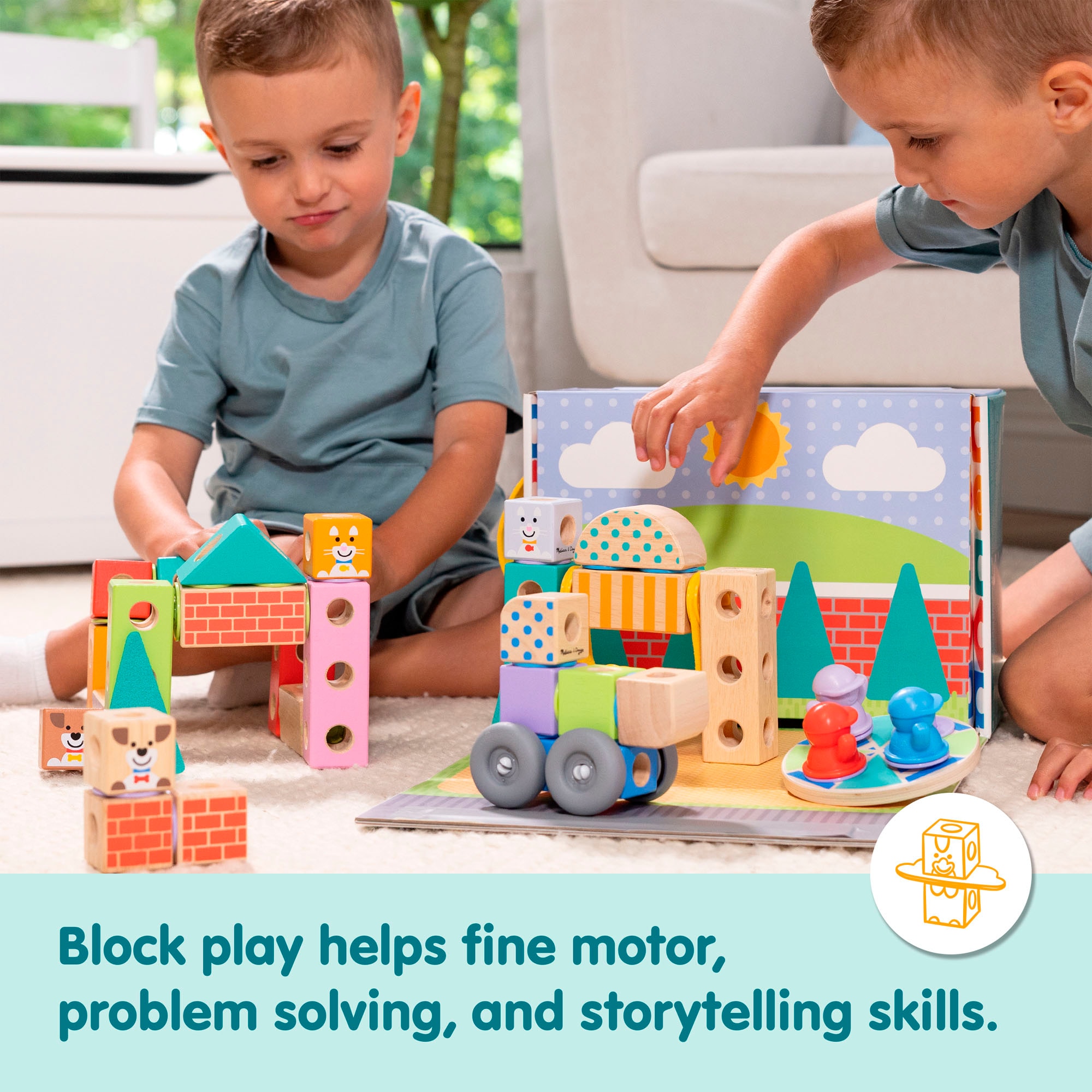 Spin Master Spielbausteine »Melissa & Doug Blockables Stadt«