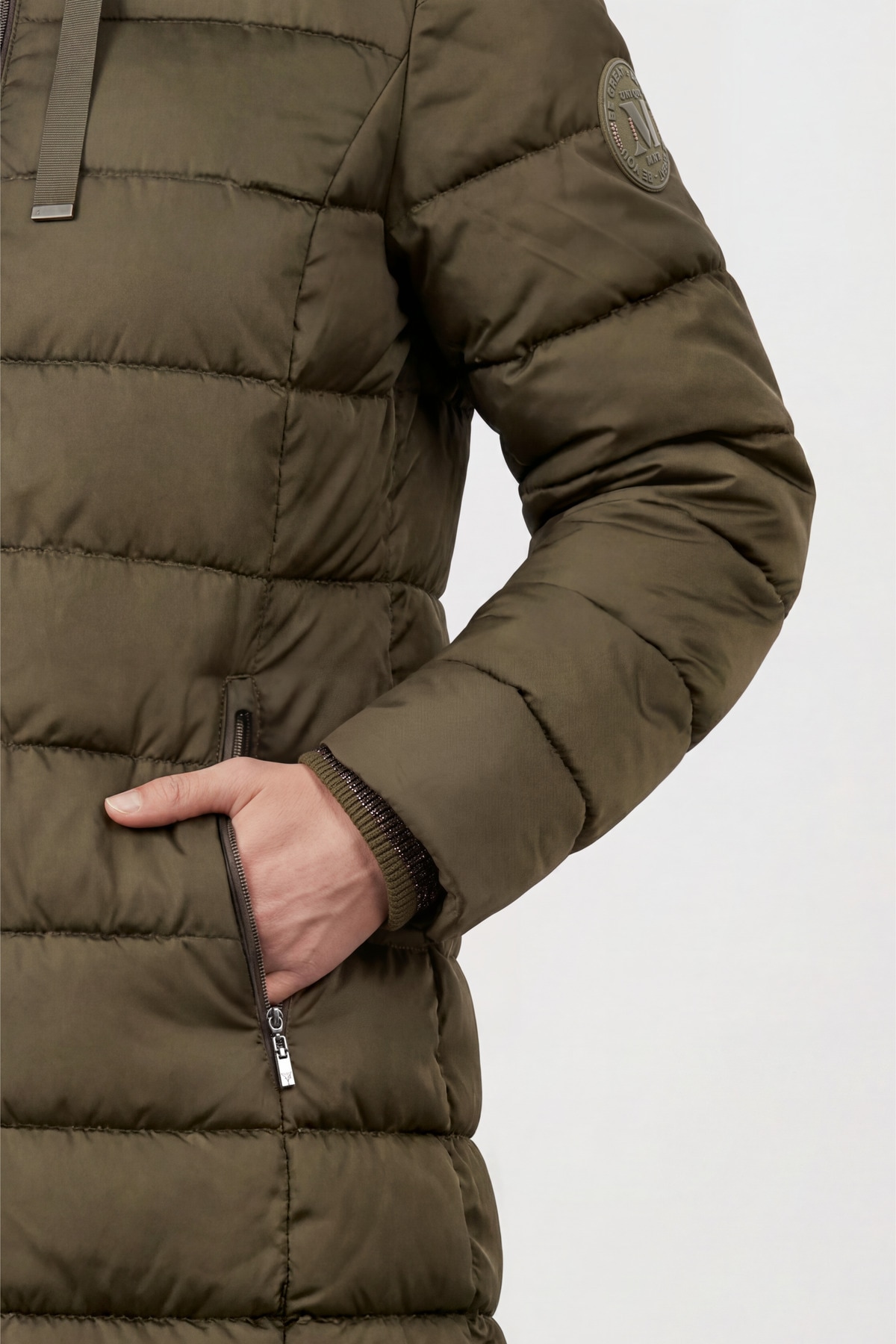 Monari Steppmantel »Mantel Stepp« Regular fit mit Stehkragen und Kapuze