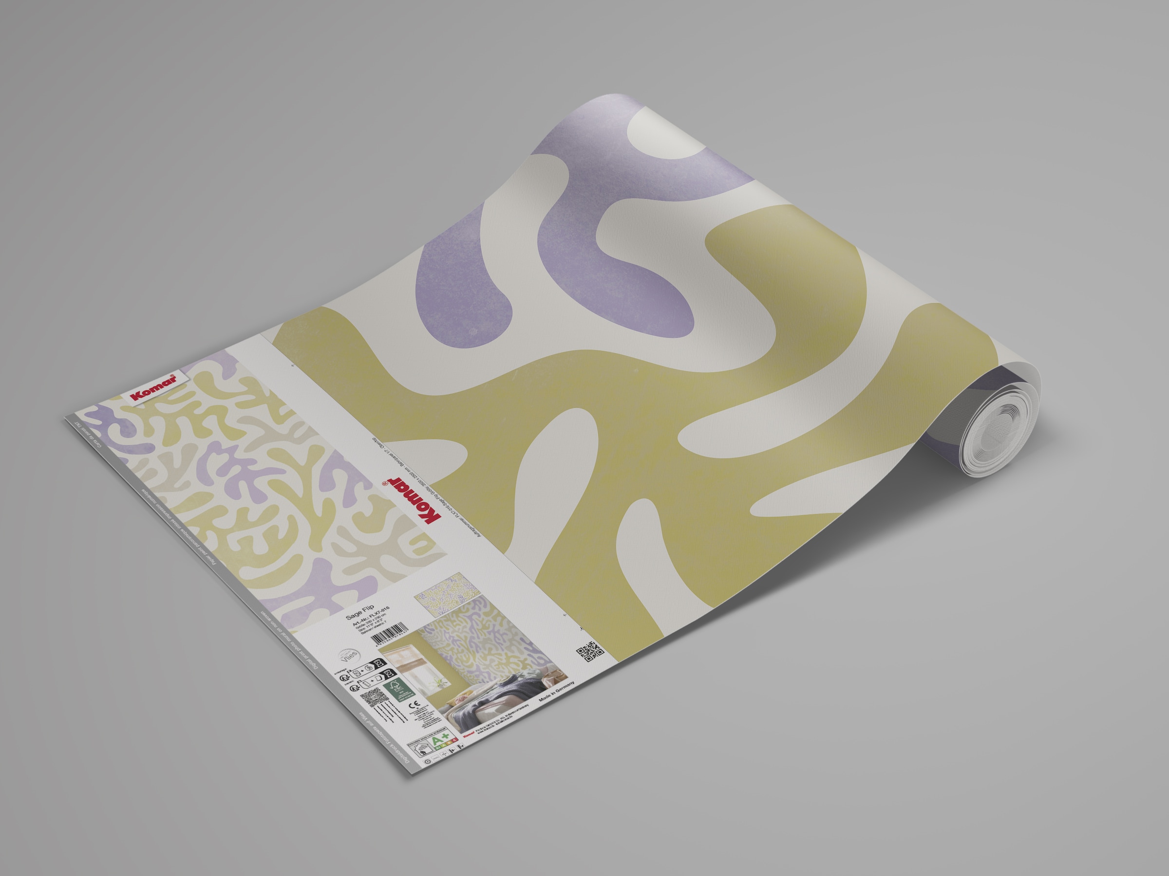 Komar Fototapete »Komar Vlies Fototapete - Sage Flip - Grösse 350 x 250 cm« bedruckt glatt