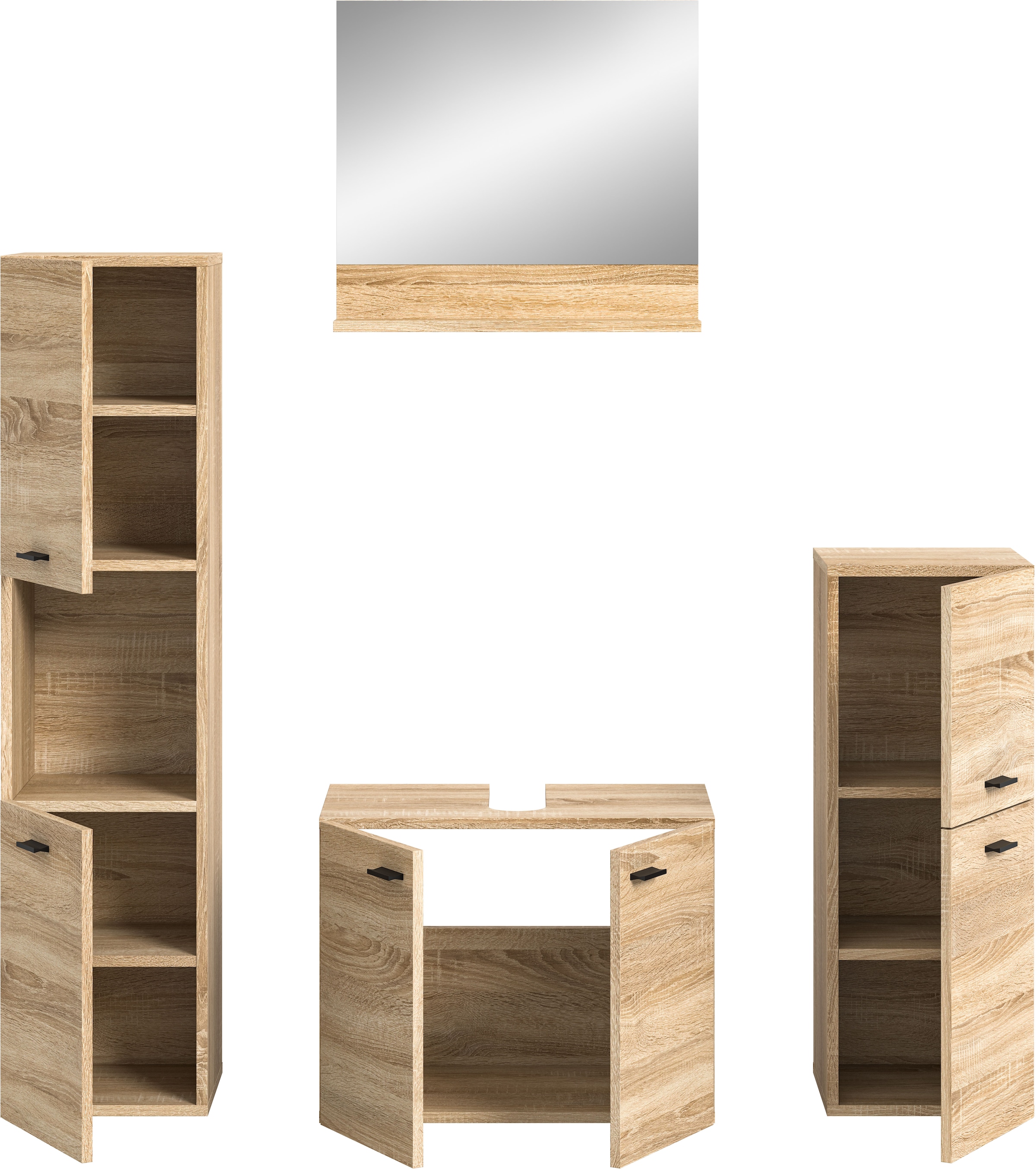 welltime Ensemble de meubles de salle de bain »Tampa, Breite 137cm, 4-teilig« 4 cuis tlg.