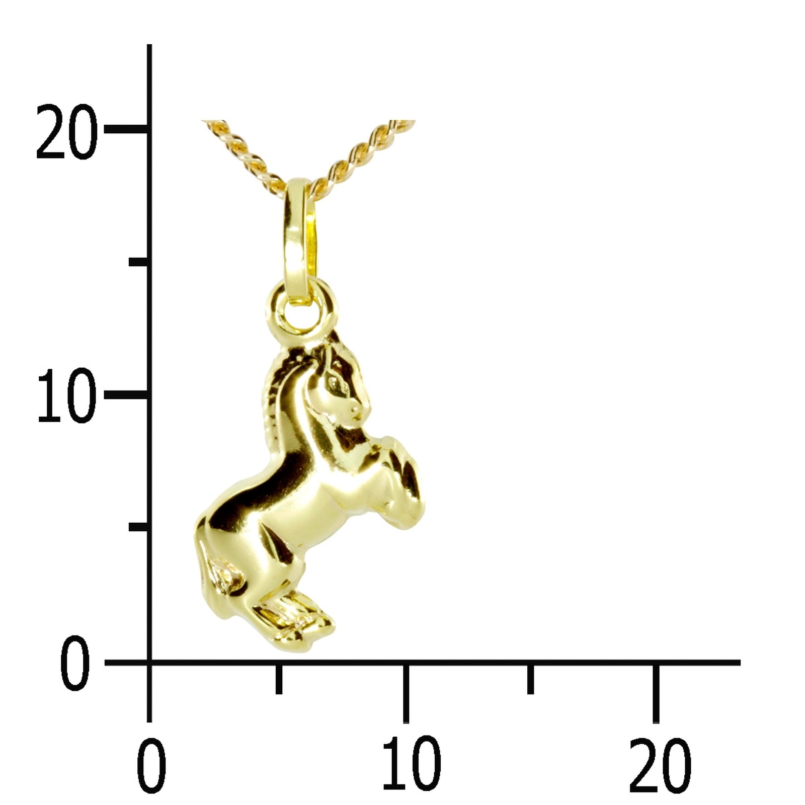 OSTSEE-SCHMUCK Chaîne avec pendentif »Ostsee-Schmuck Kette mit Anhänger Pferd Kette mit Anhänger Pferd«