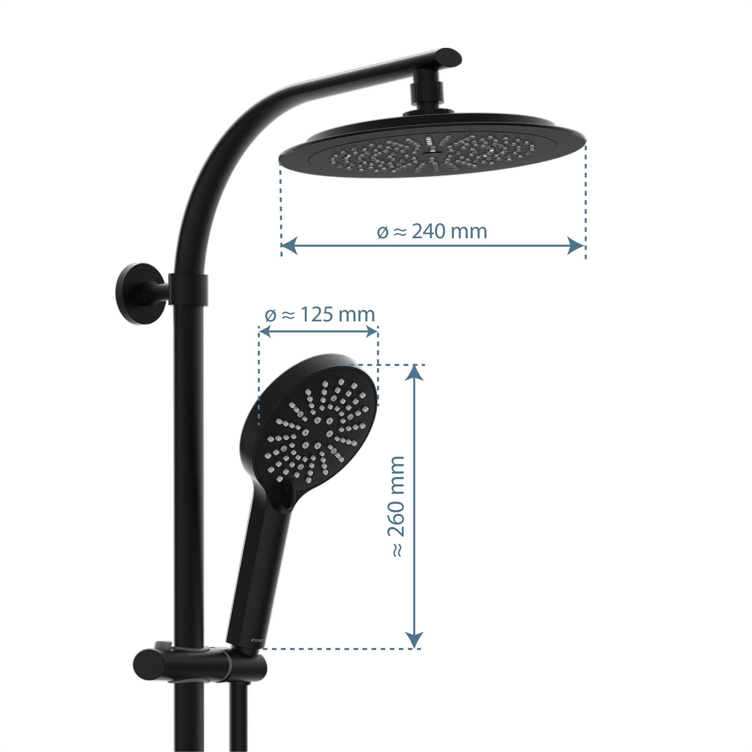 Schütte Duschsäule »MADURA FRESH« inkl. Wasserspardichtung, Sicherheitssperre, Antikalk, höhenverstellb.