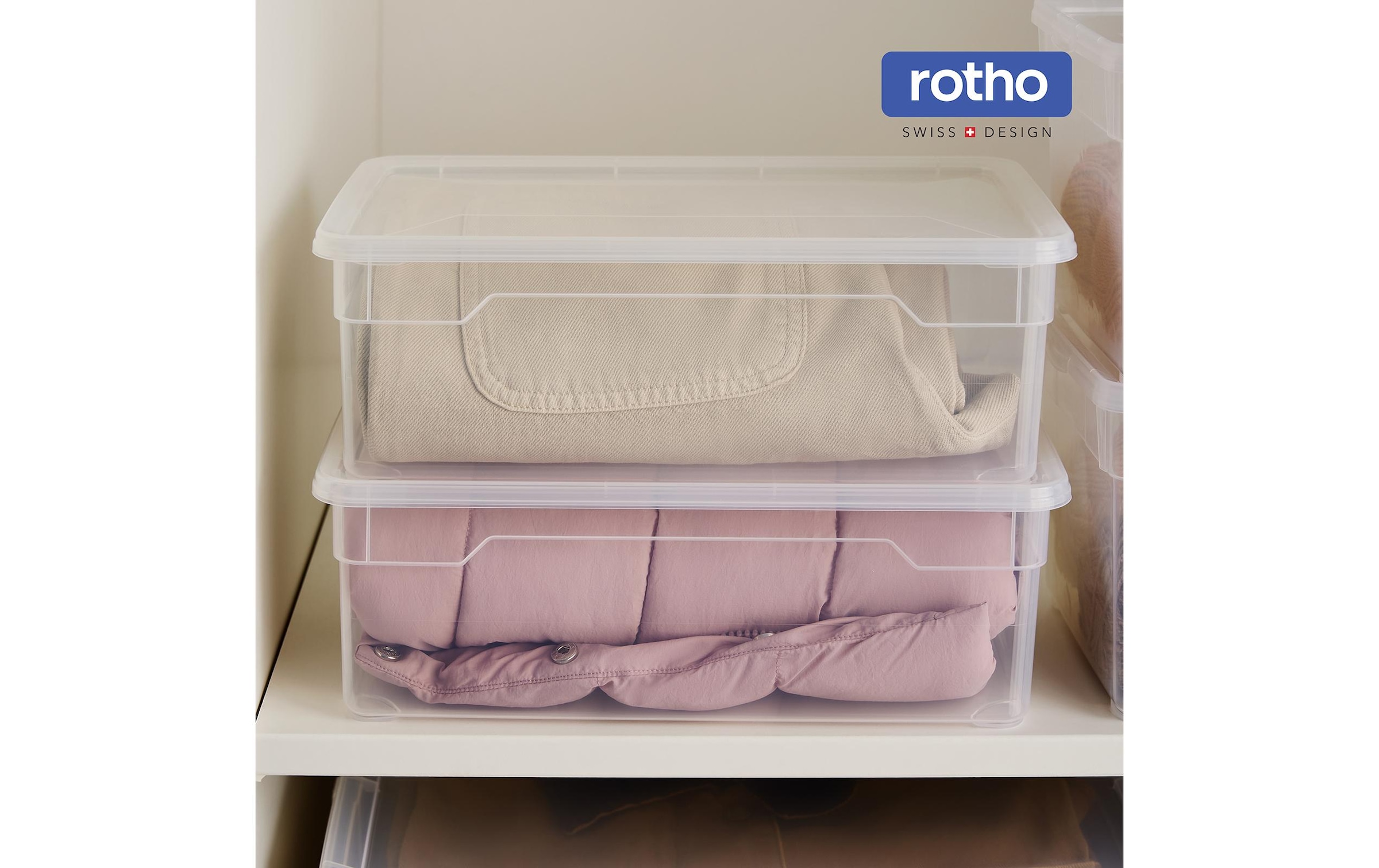 ROTHO Aufbewahrungsbox »Aufbewahrungsbox Clearbox 5 l, 12 Stück«