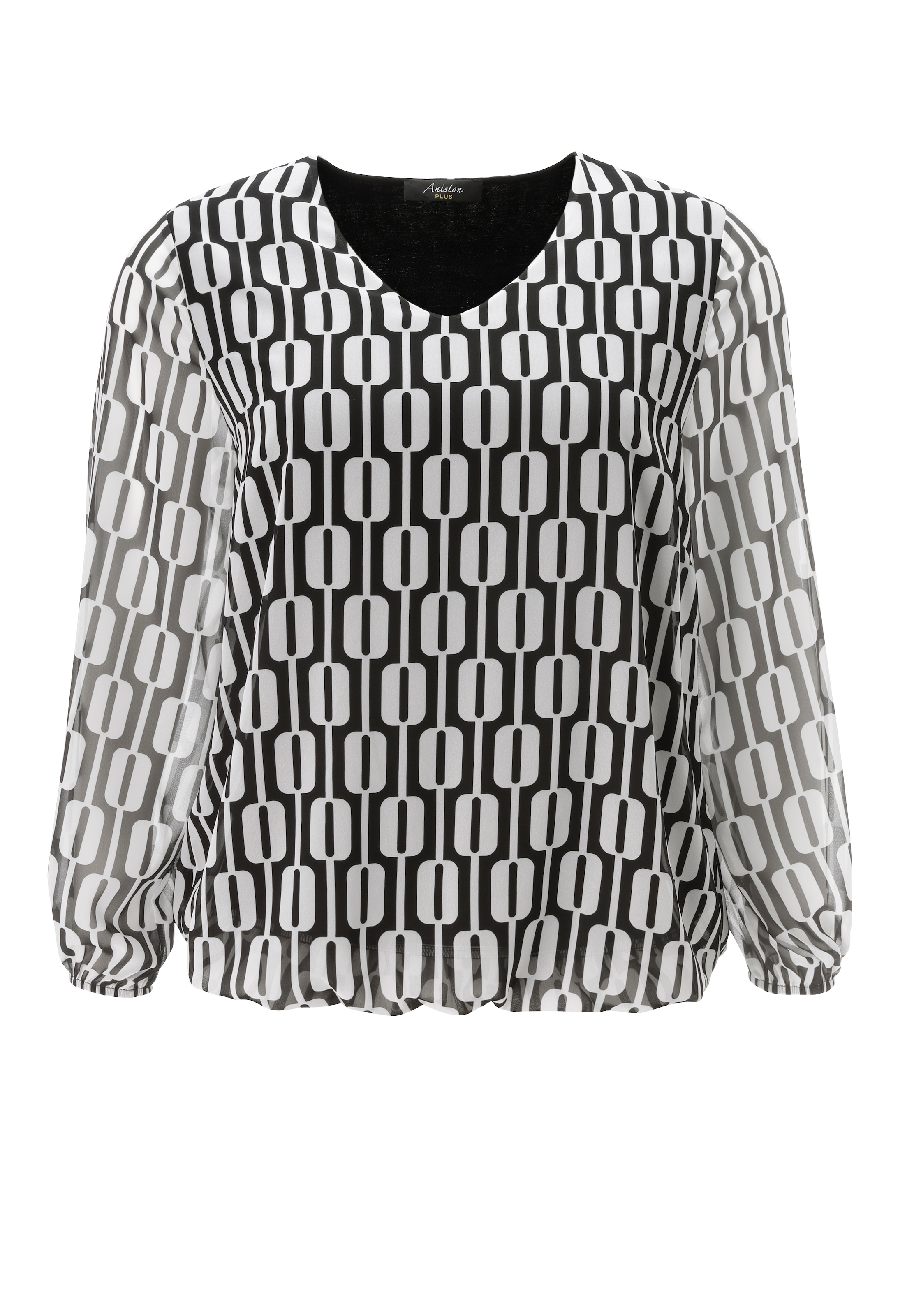 Aniston PLUS Blouse à enfiler mit grafischen Druck