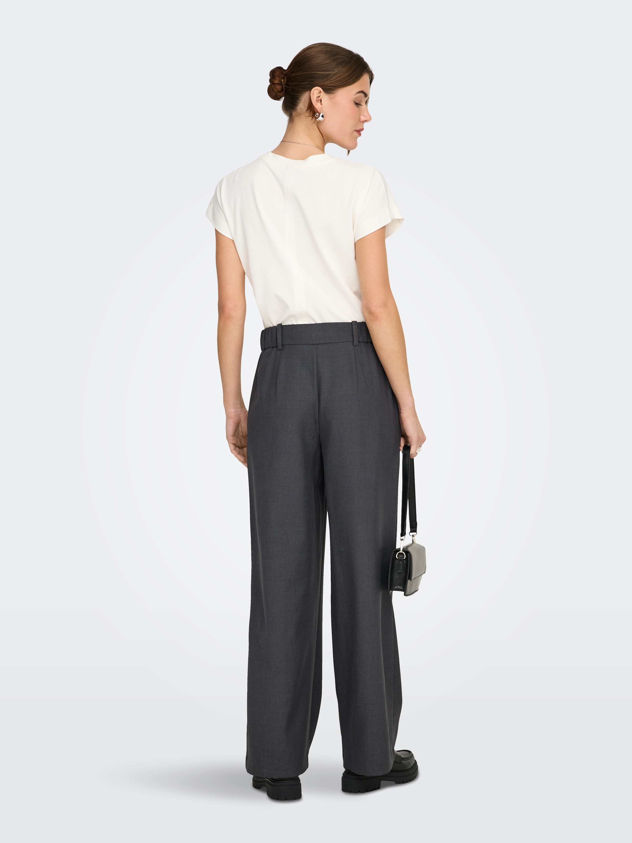 ONLY Anzughose »ONLLINDA HW STR MEL PANTS TLR NOOS«  Materialmix