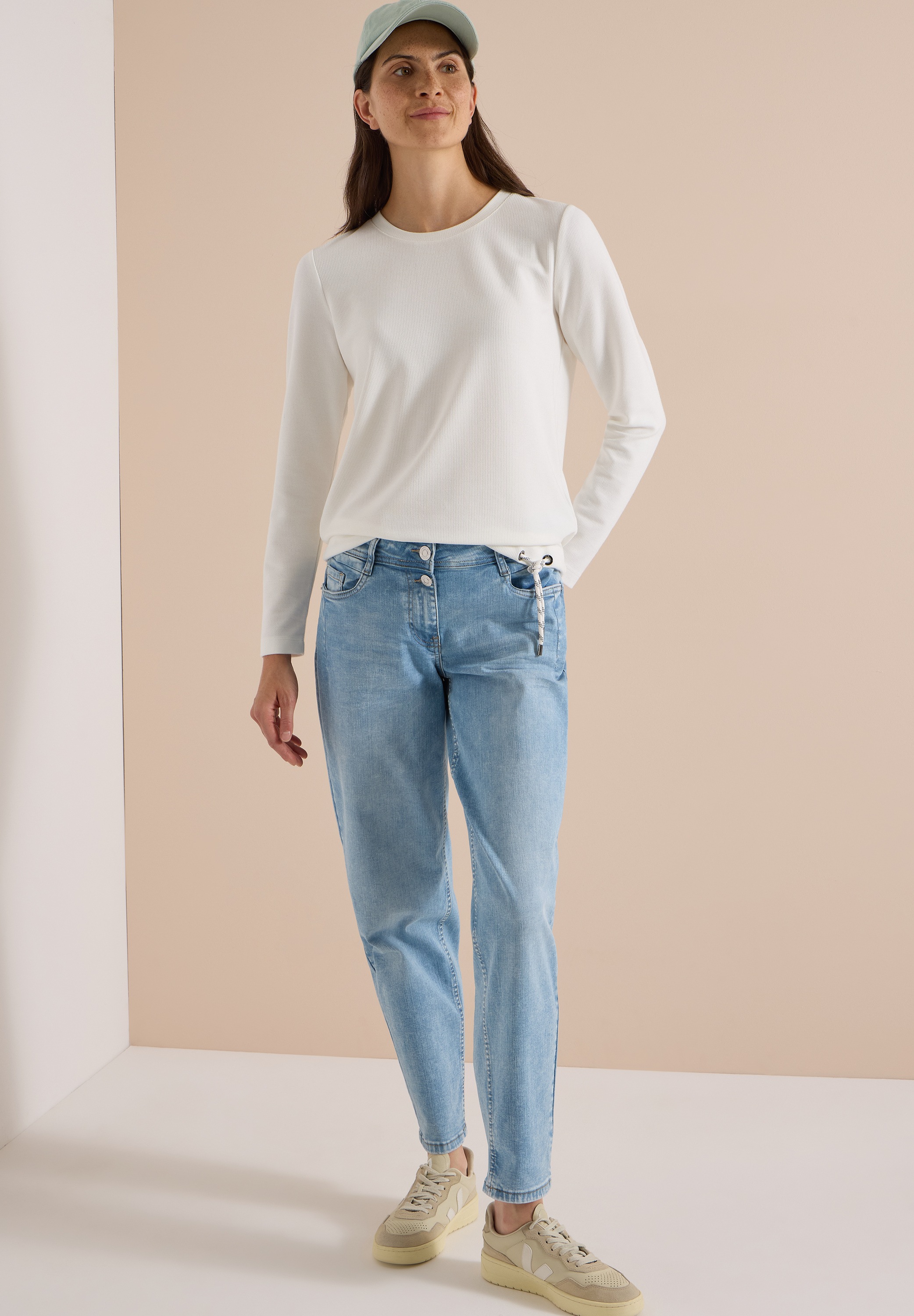 Cecil Langarmshirt mit Rundhals und Tunnelzug