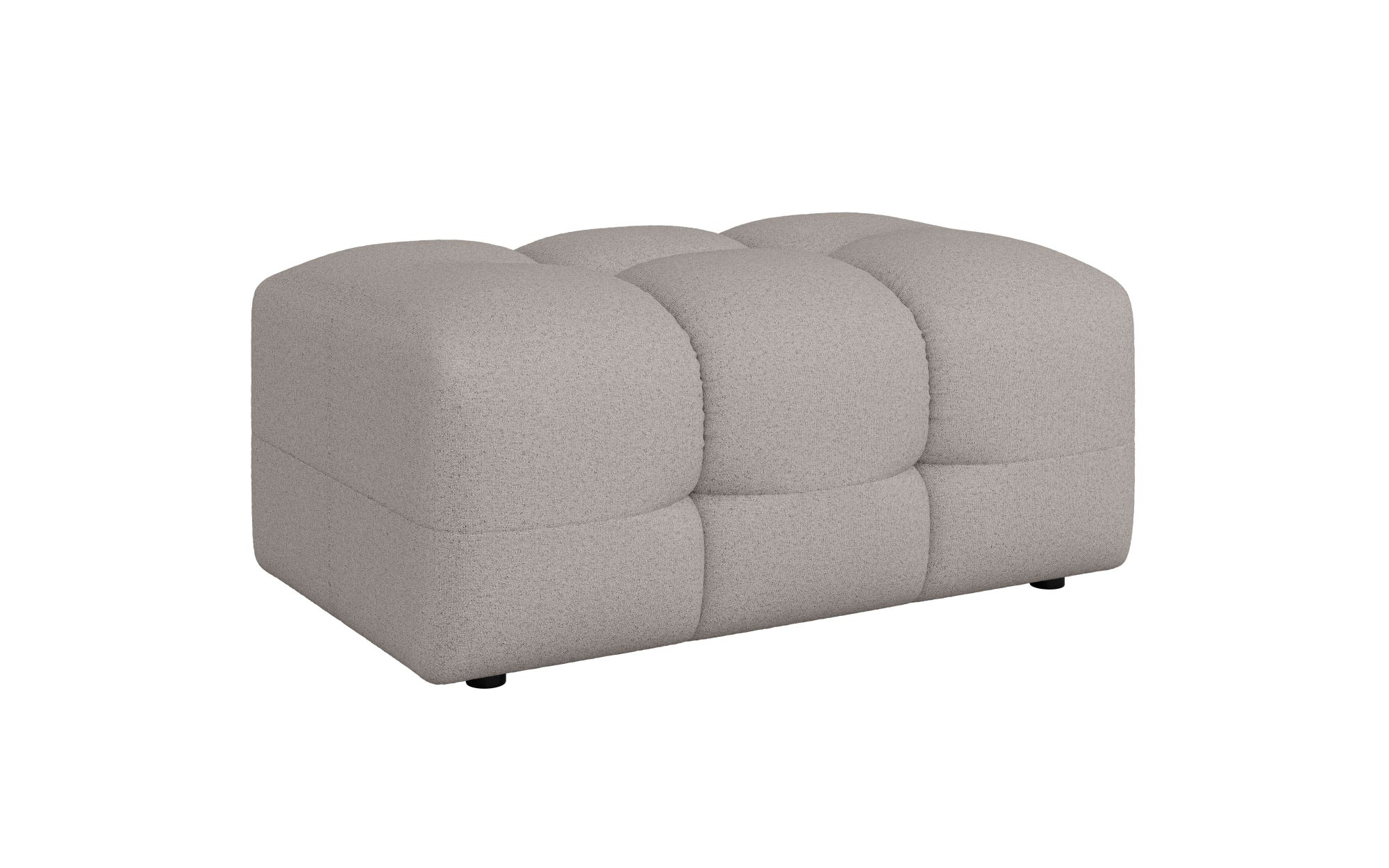 GOODproduct Tabouret rembourré »Manilla, trendige Steppung, passend zur Serie, B/T/H 100/68/45 cm« mit Wellenunterfederung, in verschiedenen Materialien und Farben