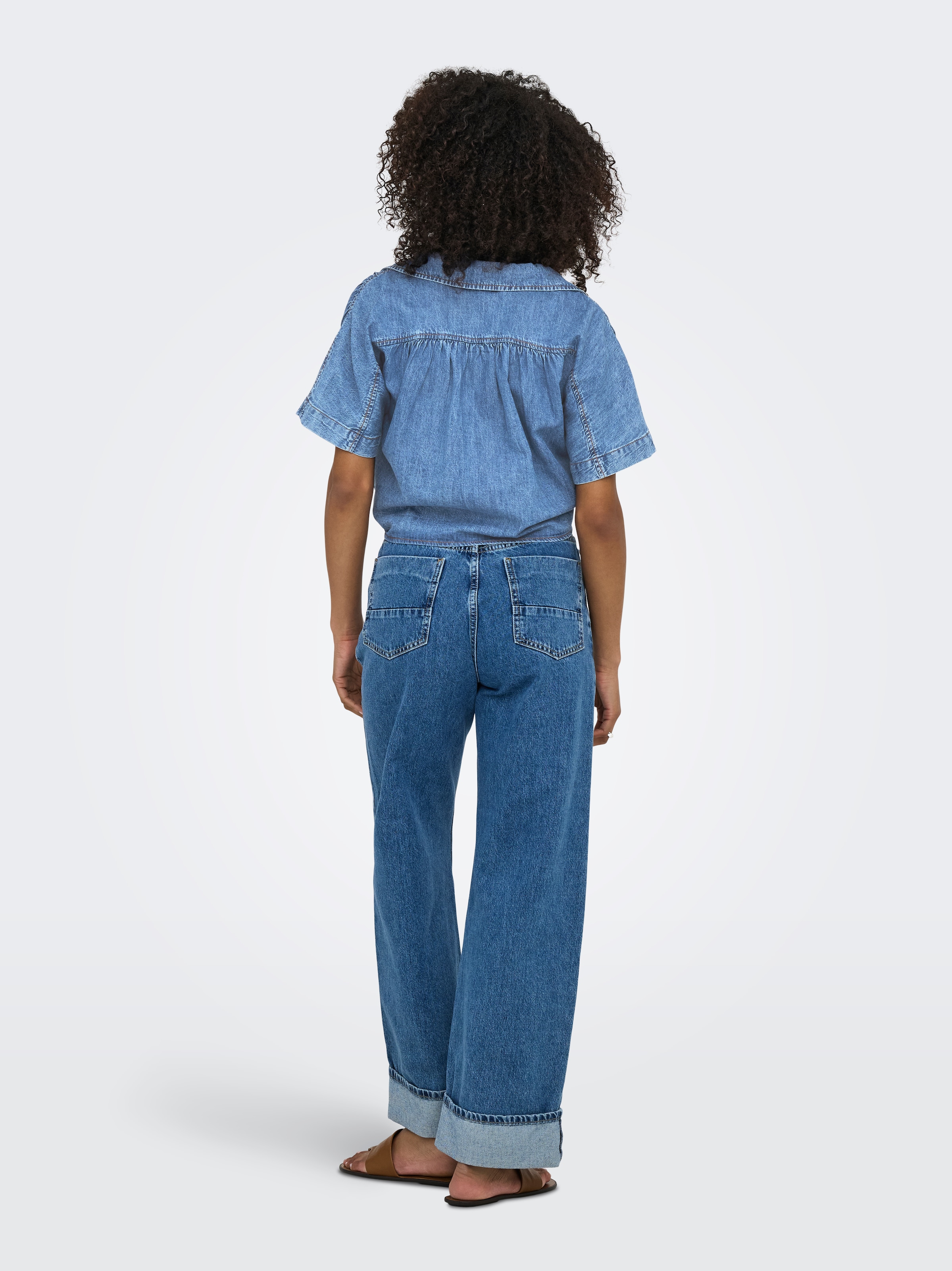 ONLY Jeansbluse »ONLPAULA S/S TIE SHIRT DNM AKM« Baumwollmischung, regular fit