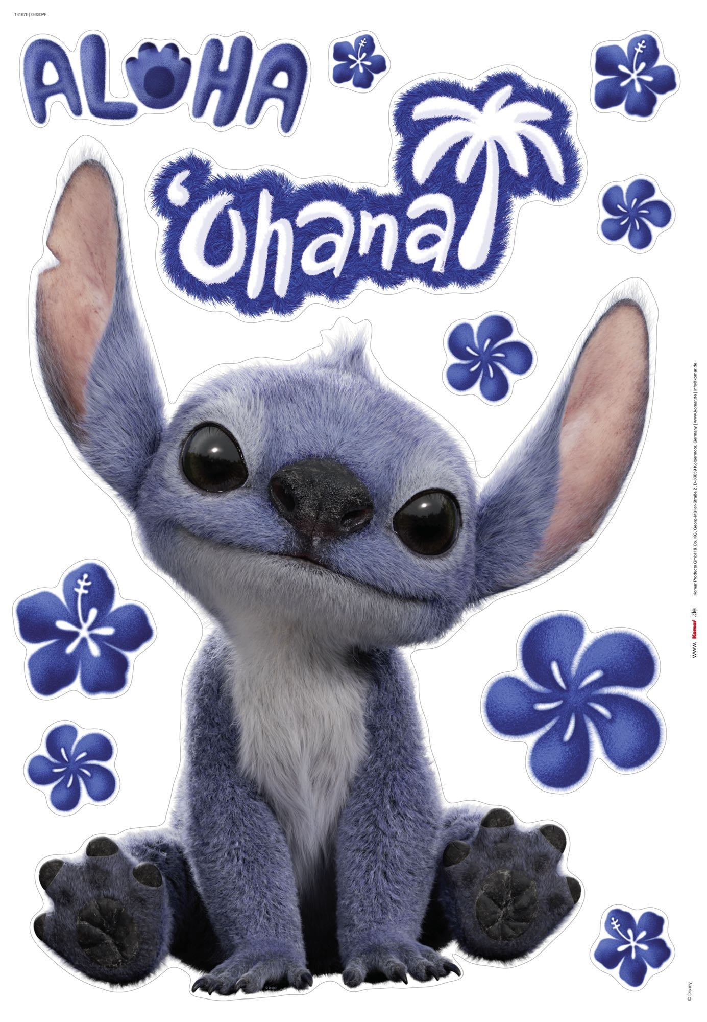 Komar Autocollant mural »Disney Lilo and Stitch Live Action Ohana« 50 x 70 cm (Breite x Höhe)