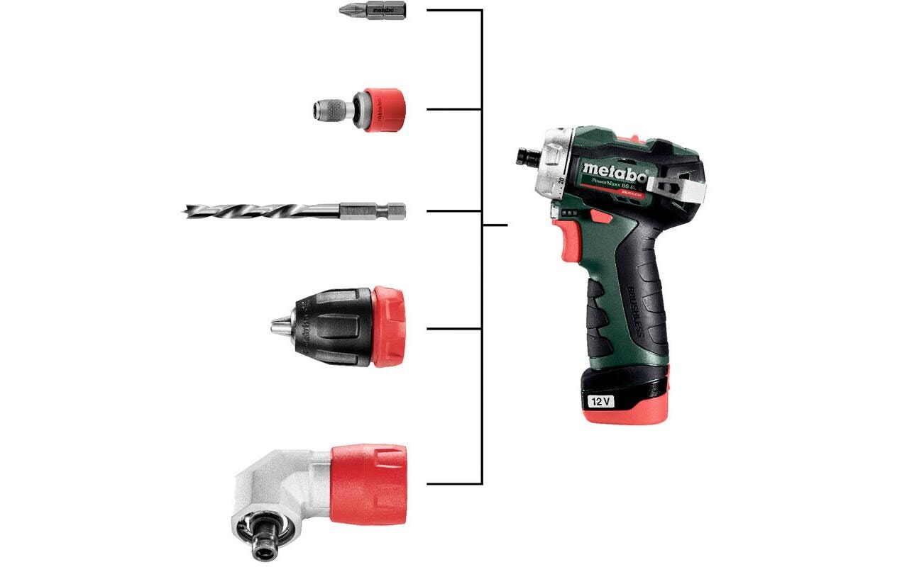 metabo Akku-Bohrschrauber »Powermaxx BS BL Q, 12 V, Kit«