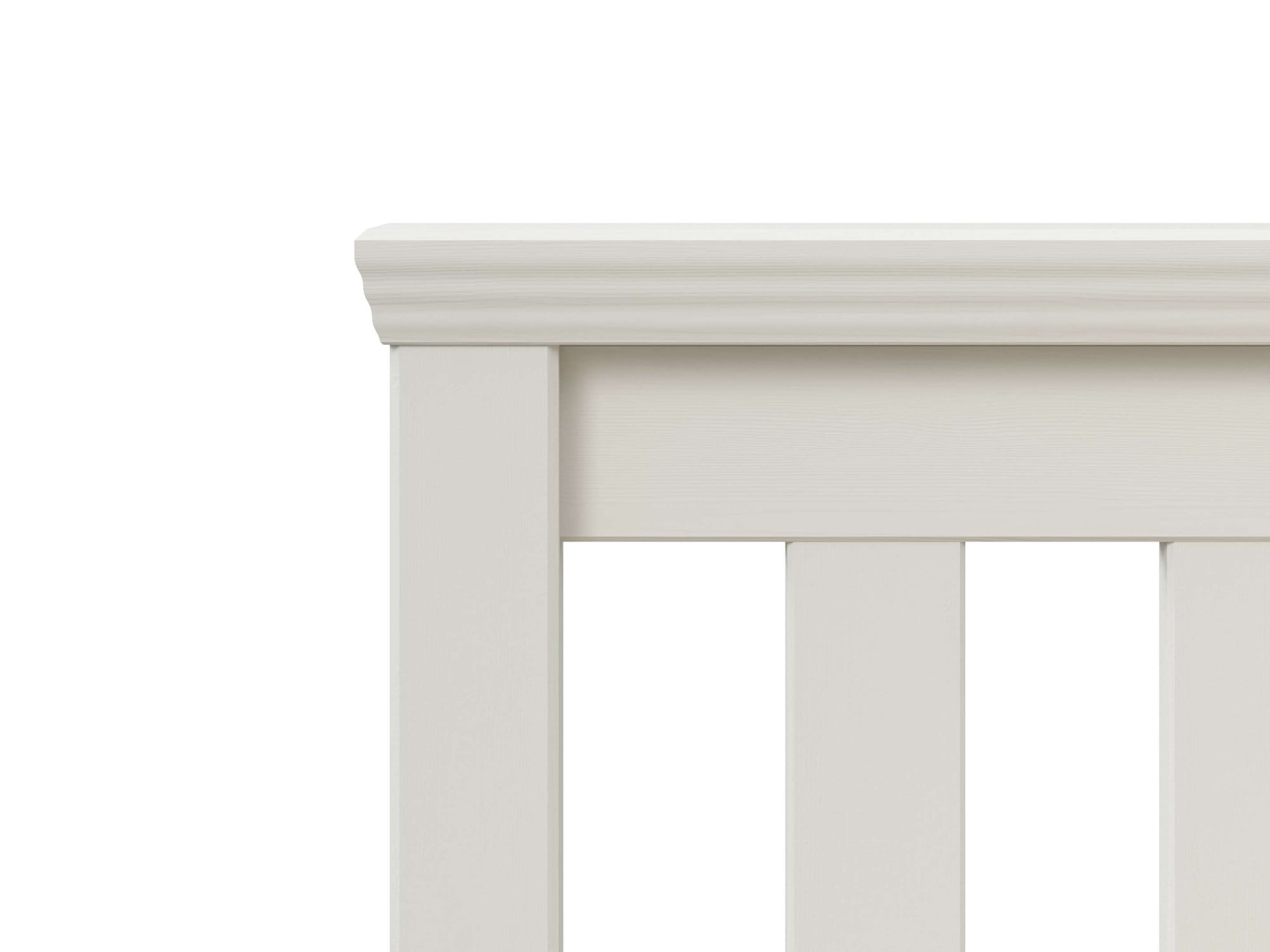 GOODproduct Lit »Fredegard, skandinavischer Stil, vielseitig kombinierbar, 2 Breiten« 180er oder 140er Breite,  teilmassiv, Sprossen am Kopfteil, mit Lattenrost, Kassettenoptik