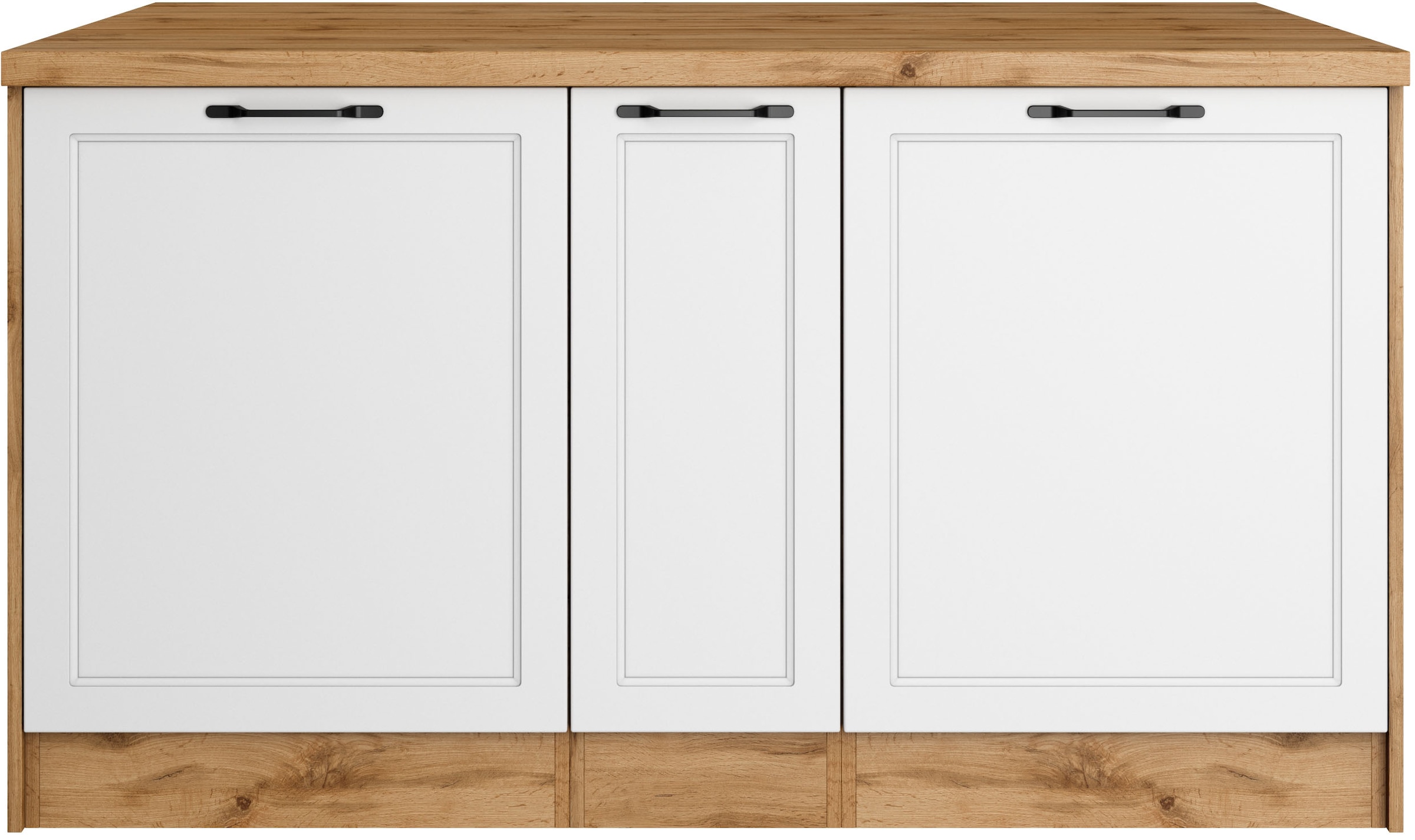 KOCHSTATION Ilot de cuisine »KS-Lana, Breite 153 cm« façades MDF, plan de travail épaisseur 38 mm