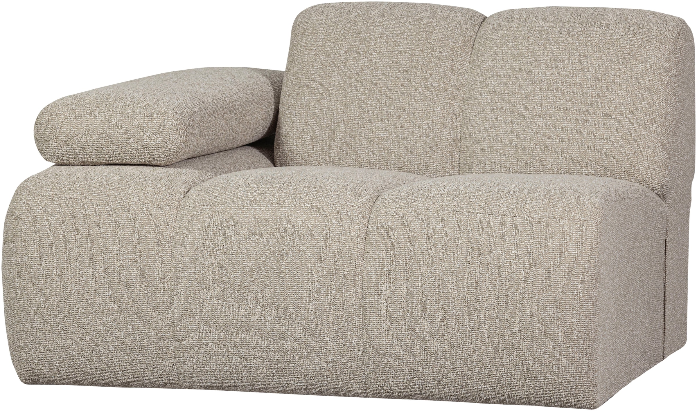 WOOOD Élément de canapé »Mojo Bouclé-Bezug mit verstellbarer Armlehne B 124 x D 97 x H 74 cm« Résistance maximale à l'usure, capacité de charge 120 kg, livré monté