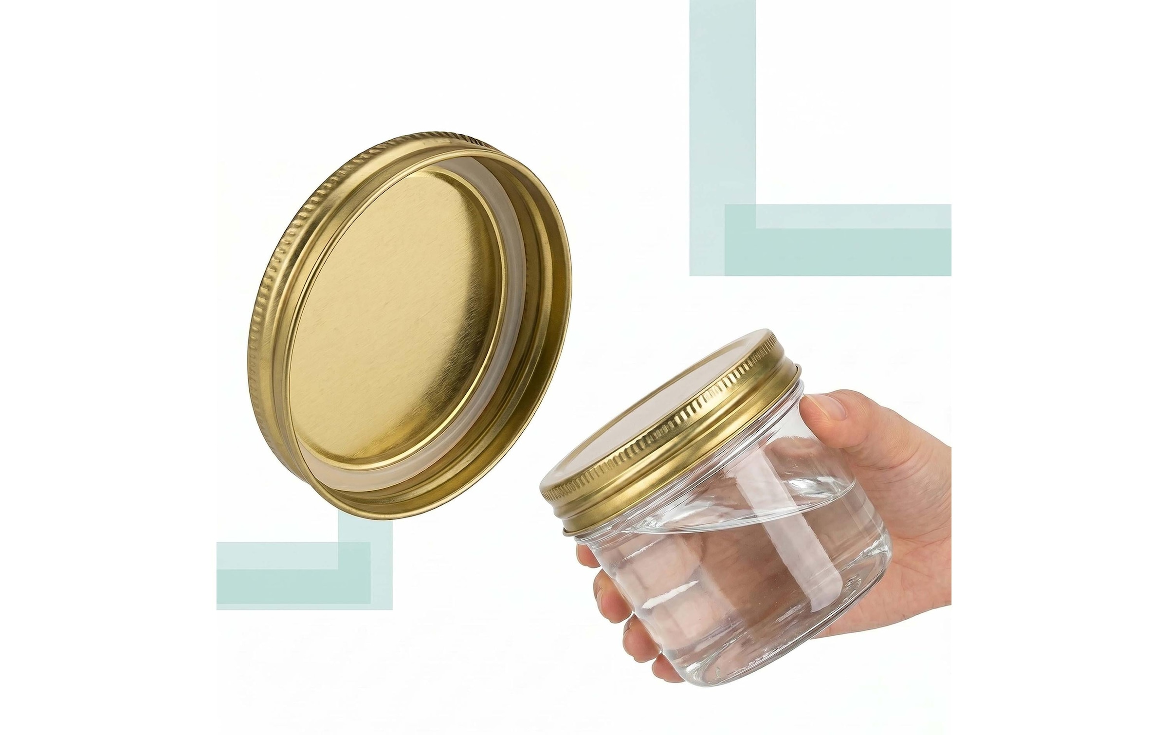 relaxdays Pot de conservation »mit Deckel 120 ml, 50 Stück«