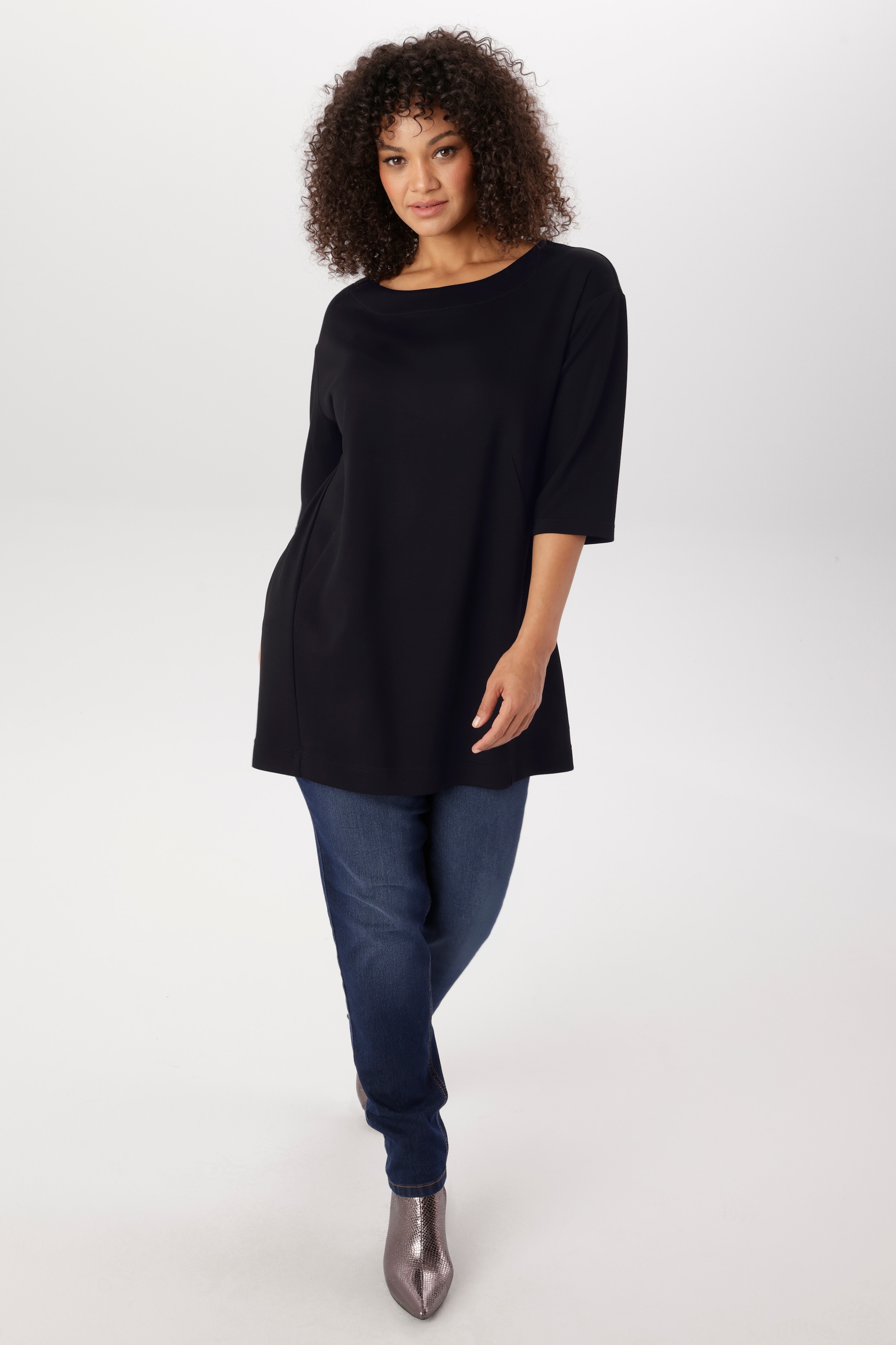 Aniston PLUS T-shirt long en qualité élastique