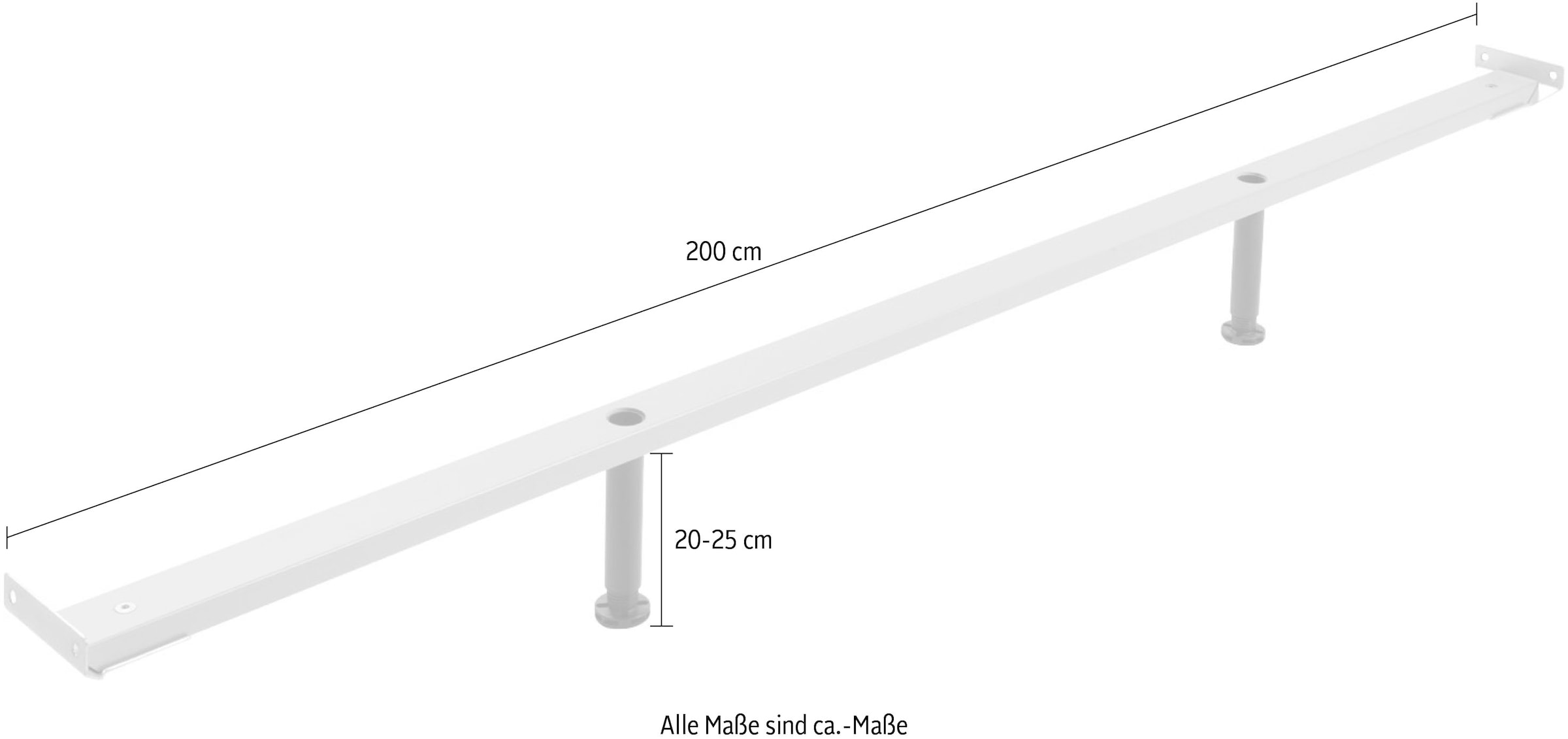 HASENA Pied de meuble »Midtraver« 200 cm