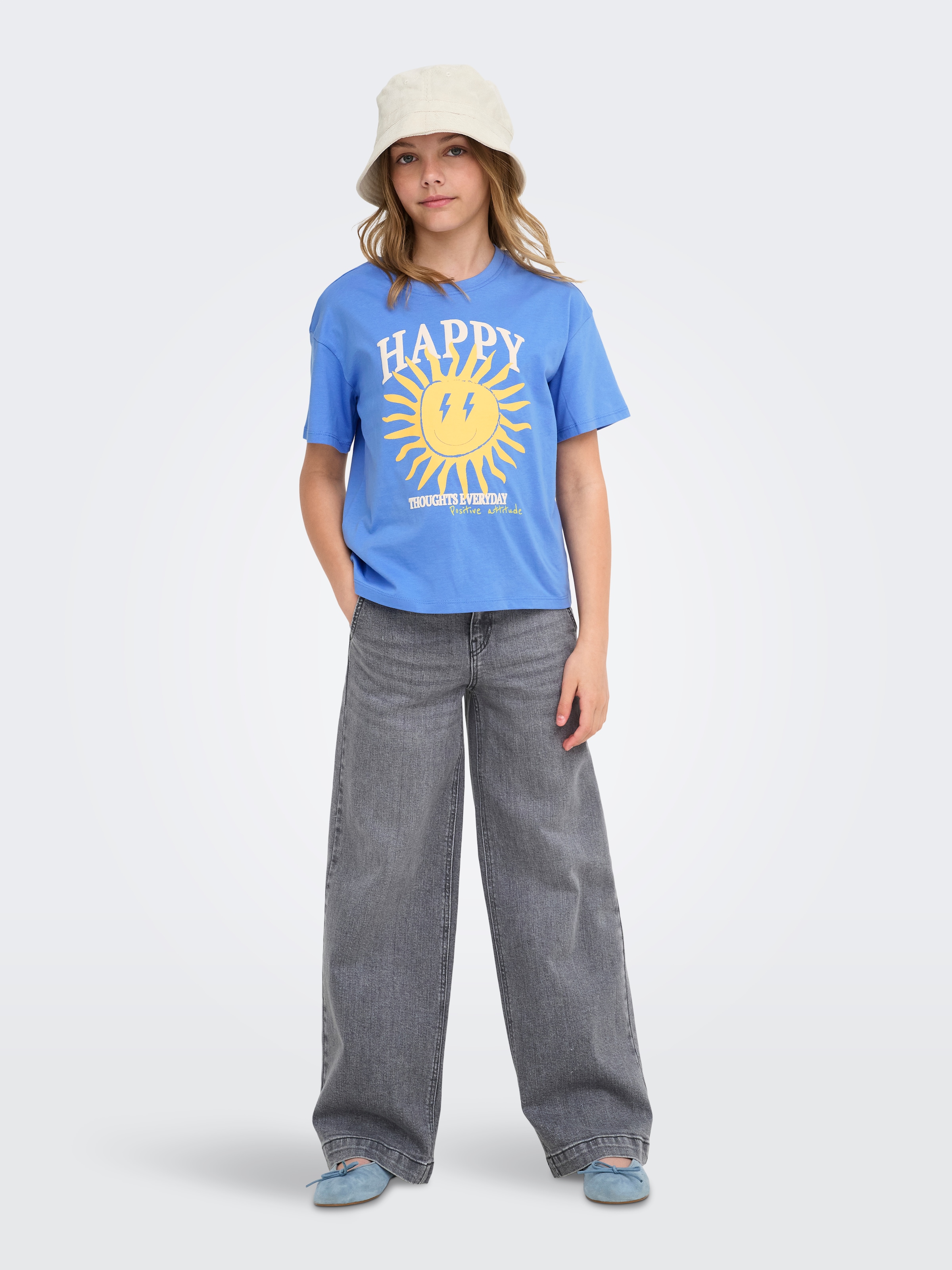KIDS ONLY T-Shirt »KOGROSITA LIFE S/S LOOSE PRINT TOP JRS« mit gute Laune-Motiven