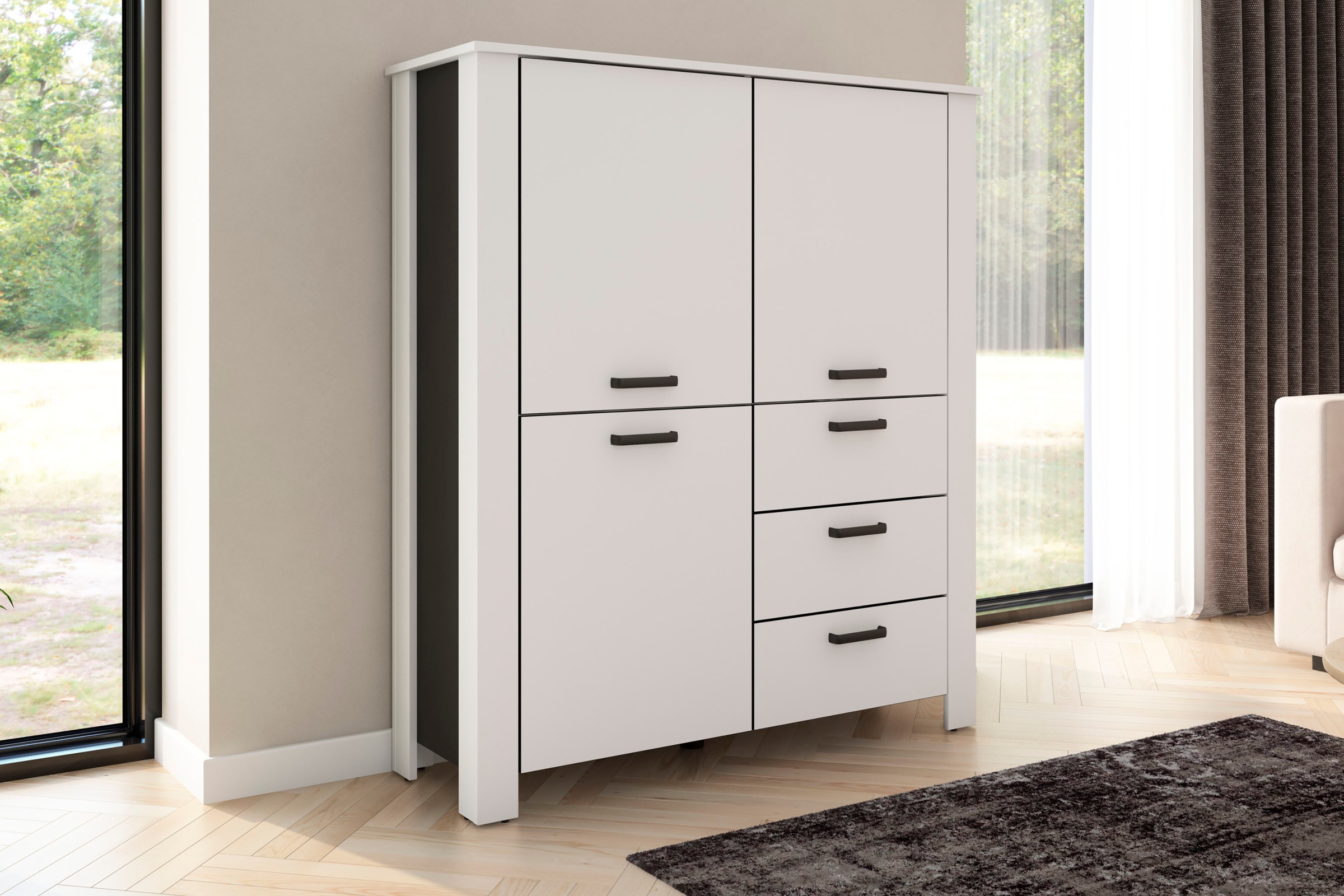 byLIVING Vitrines »Highboard Faro« 1 cuis tlg. 3 Türen und 3 Schubkästen für maximale Ordnung, verschiedene Farben.