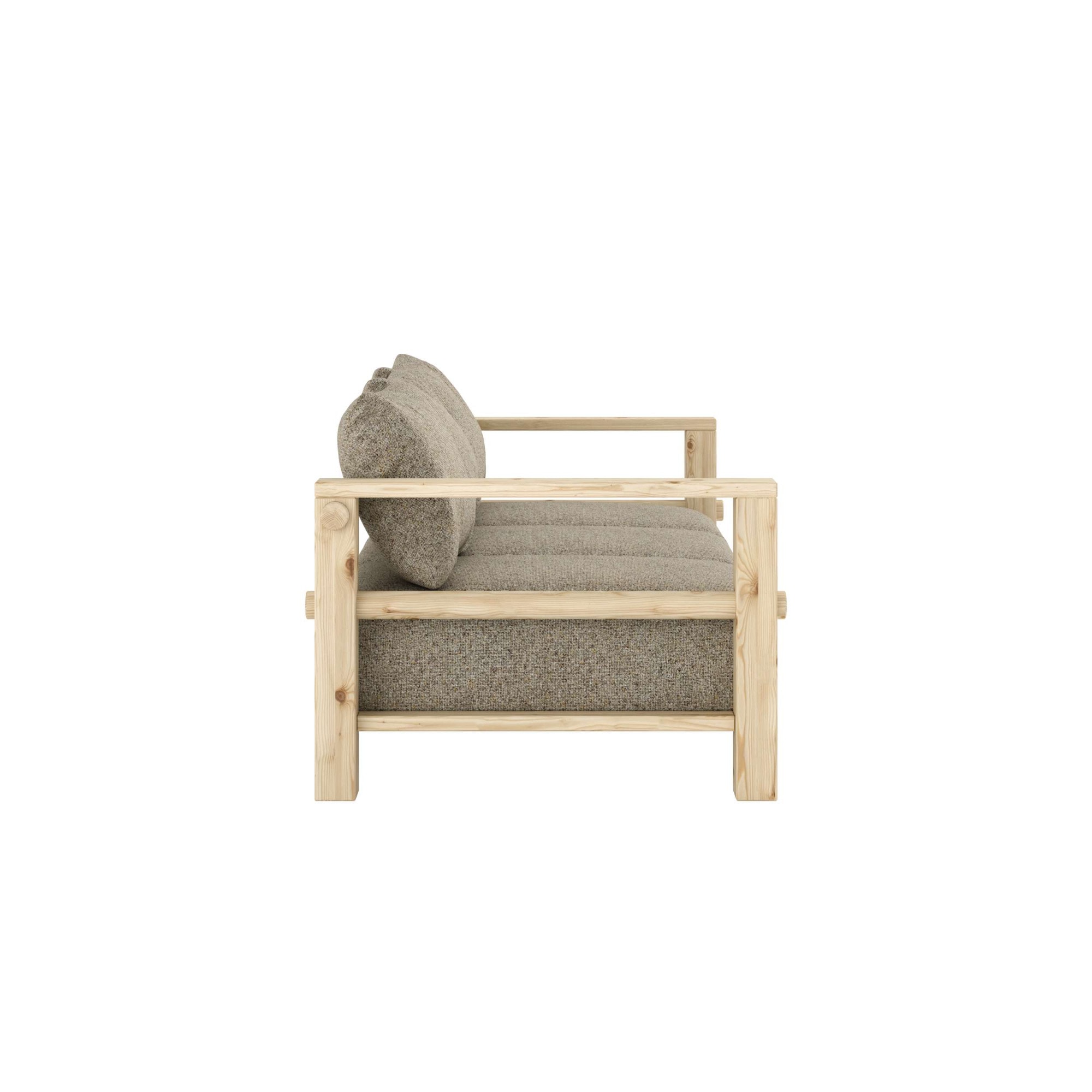 Karup Design Canapé »Bare Sofa, Schlafsofa mit Boxspring, 3-Sitzer, Couch, Bettfunktion« Matelas boxspring avec ressorts, 3 coussins dorsaux, fabriqué en Europe