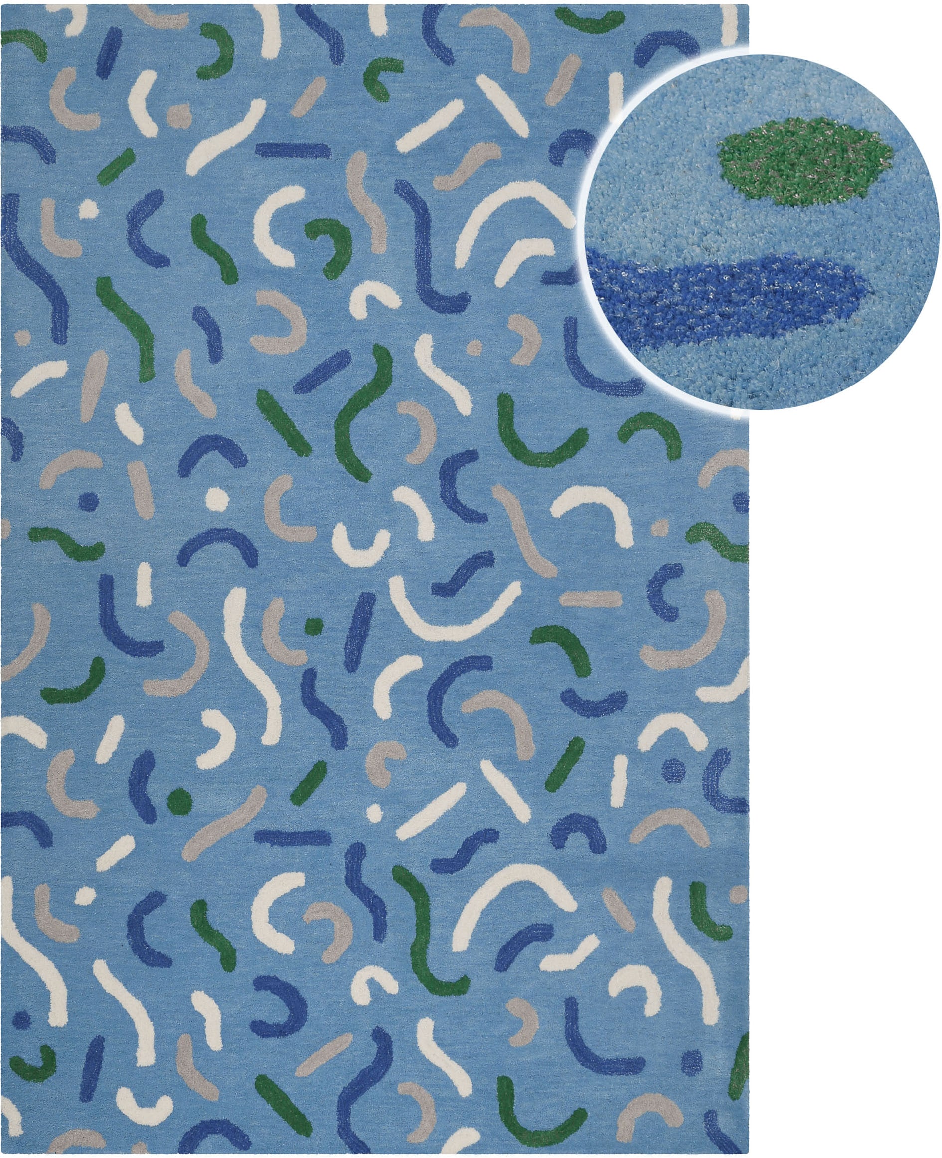 SMART KIDS Tapis pour enfants »Confetti« Rectangulaire 16 mm Höhe Tapis enfant et de jeu, effet relief, laine vierge, chambre d'enfant