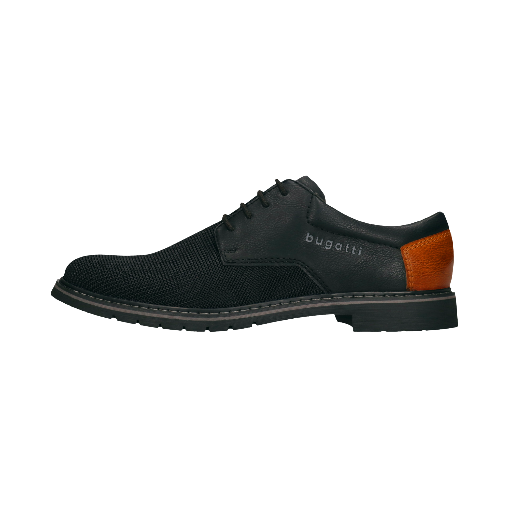 bugatti Schnürschuh  Blockabsatz, Businessschuh, Abendschuh mit Logoprägung