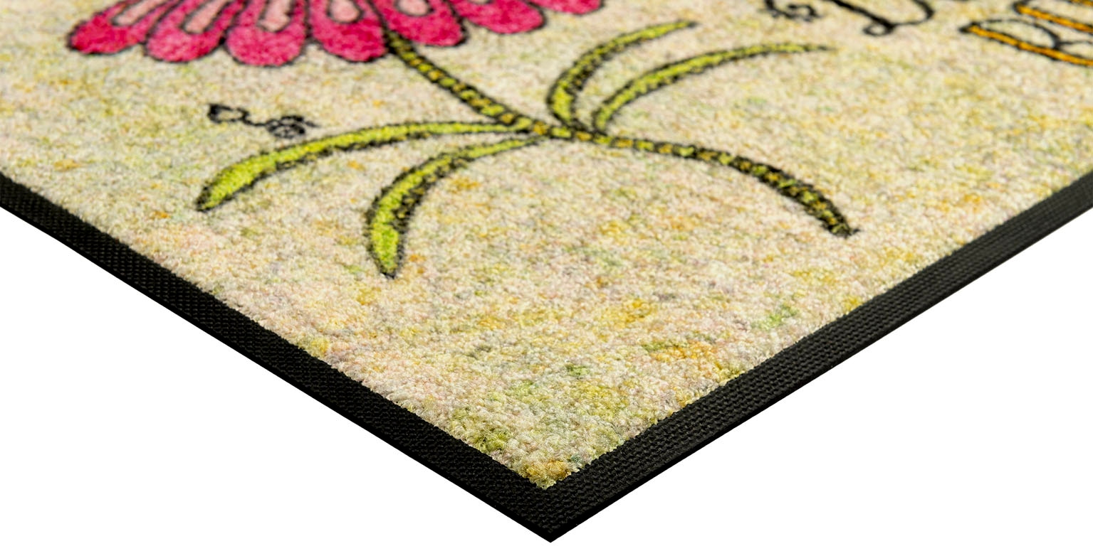 wash+dry by Kleen-Tex Fussmatte »Bee Happy« rechteckig