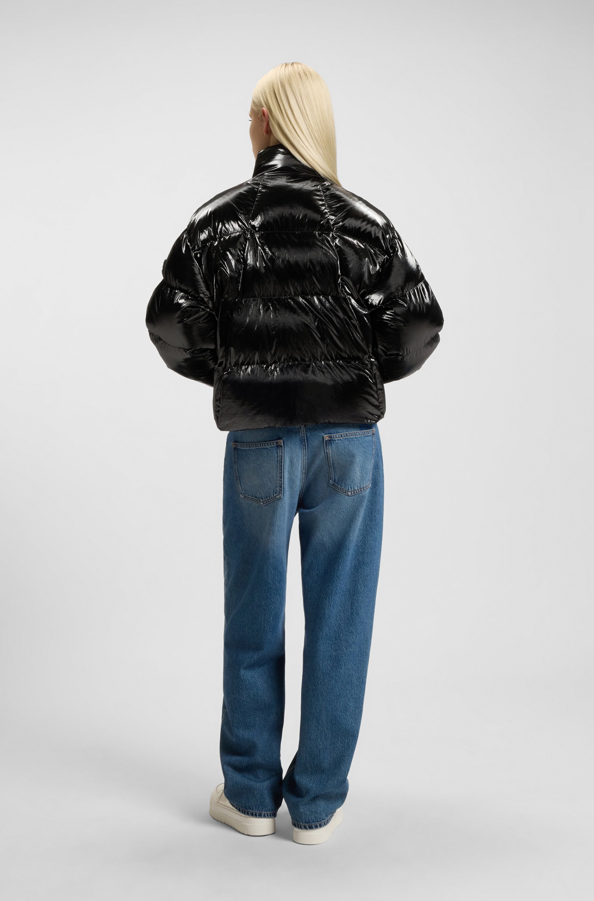 HUGO Blue Veste matelassée »Fiorella« in verkürzter Länge, Kordelzug im Saum